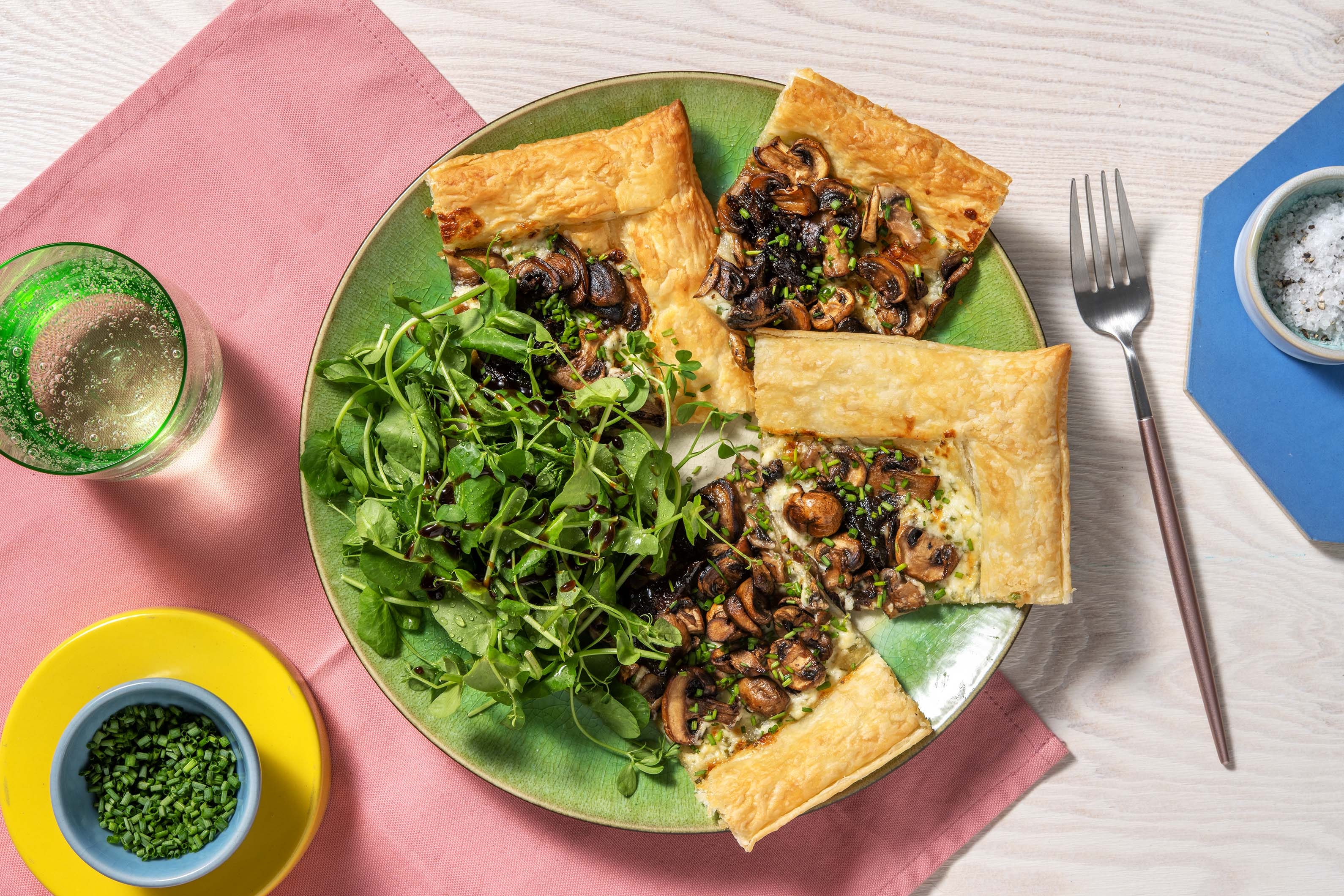 Garlic Mushroom and Onion Marmalade Tart