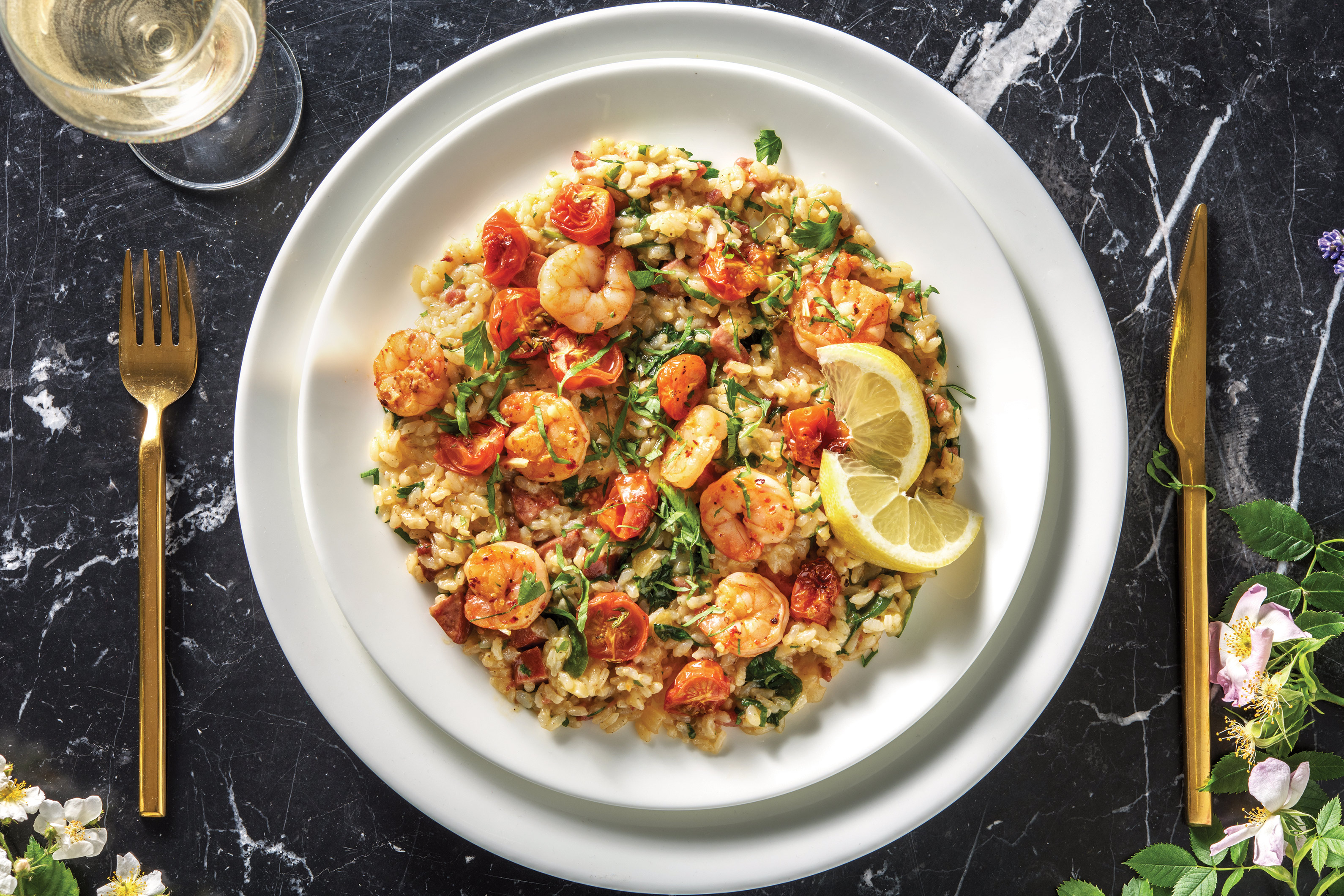 Garlic Prawns & Chorizo Risotto
