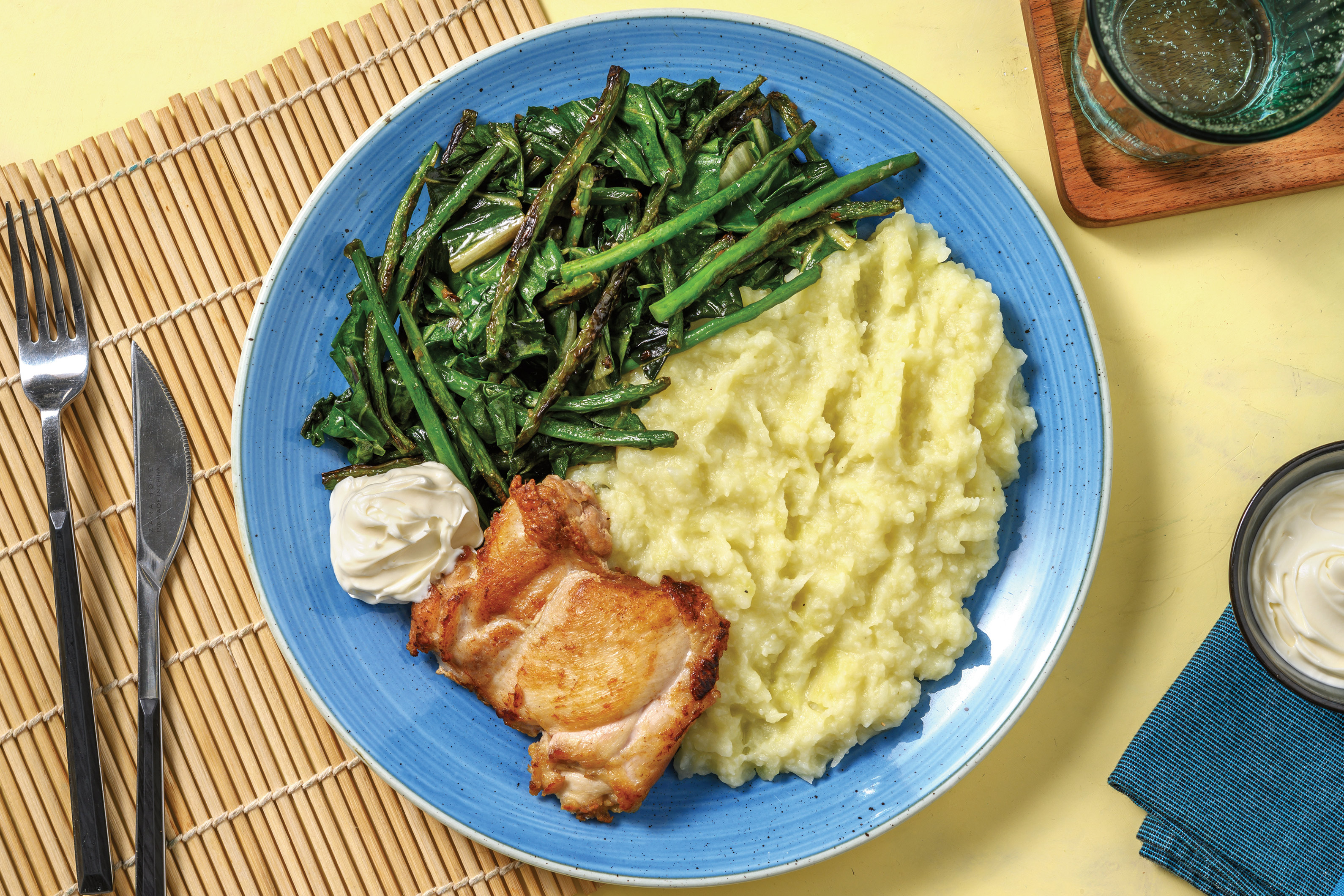 Easy Garlic Chicken & Cauli-Potato Mash