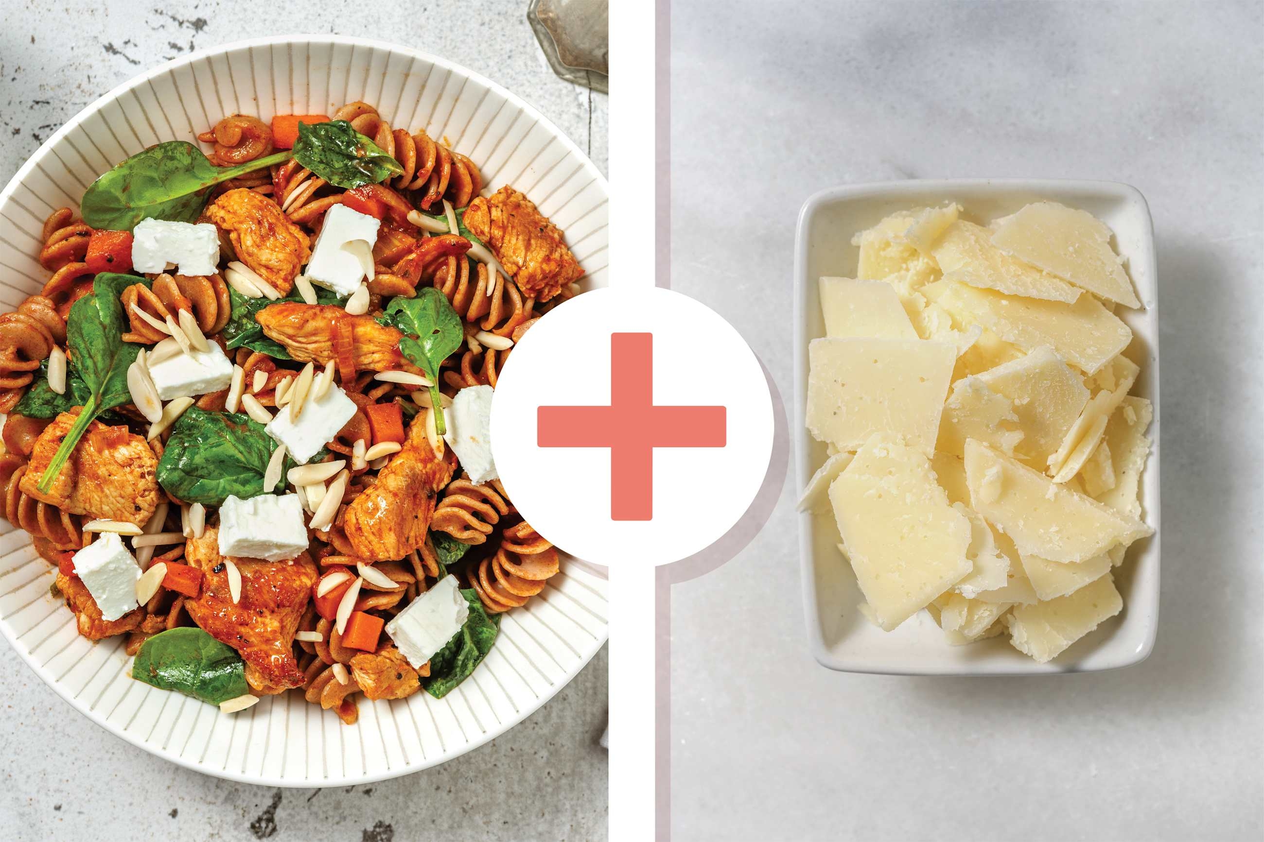 Garlicky Chicken & Wholemeal Fusilli