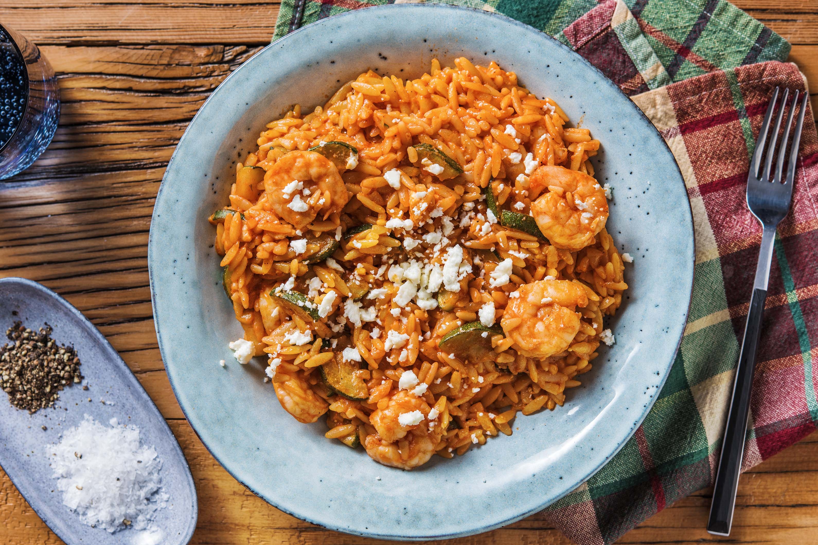 Garlicky Prawn and Tomato Orzo