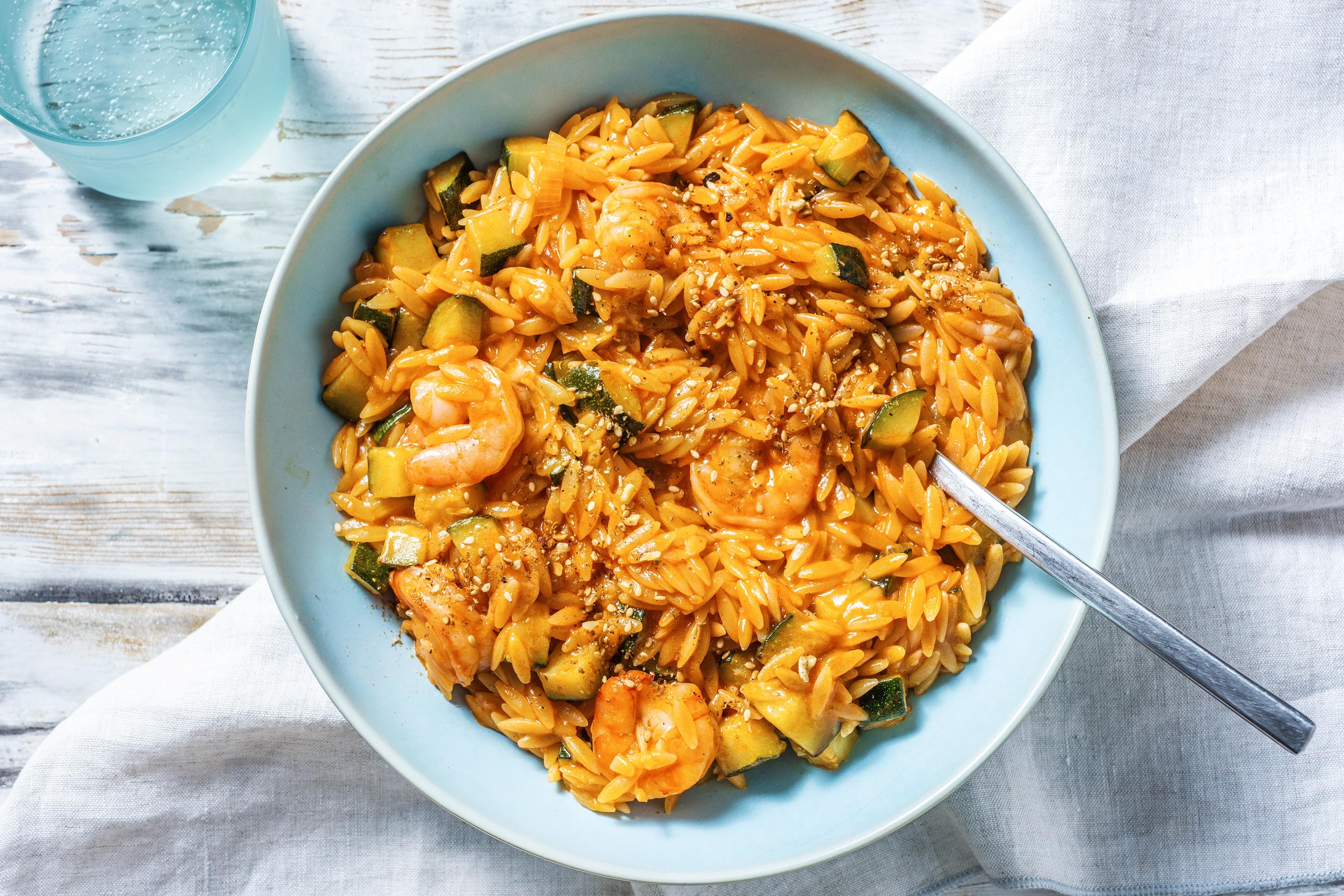 Garlicky Prawn and Tomato Orzo