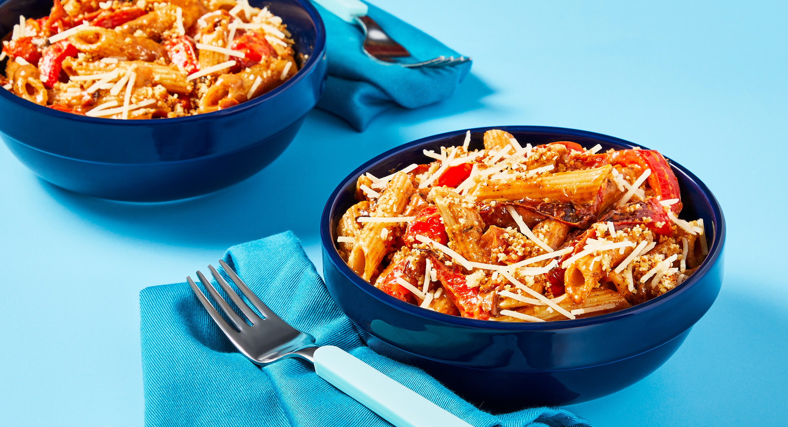 Garlicky Roasted Pepper Penne