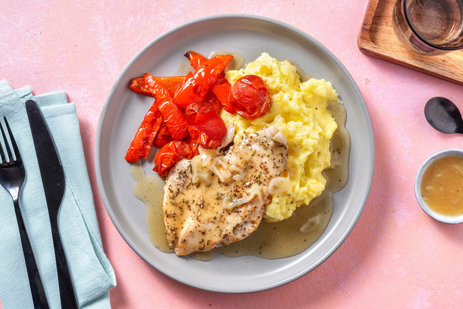 Poulet écrasé à l’ail