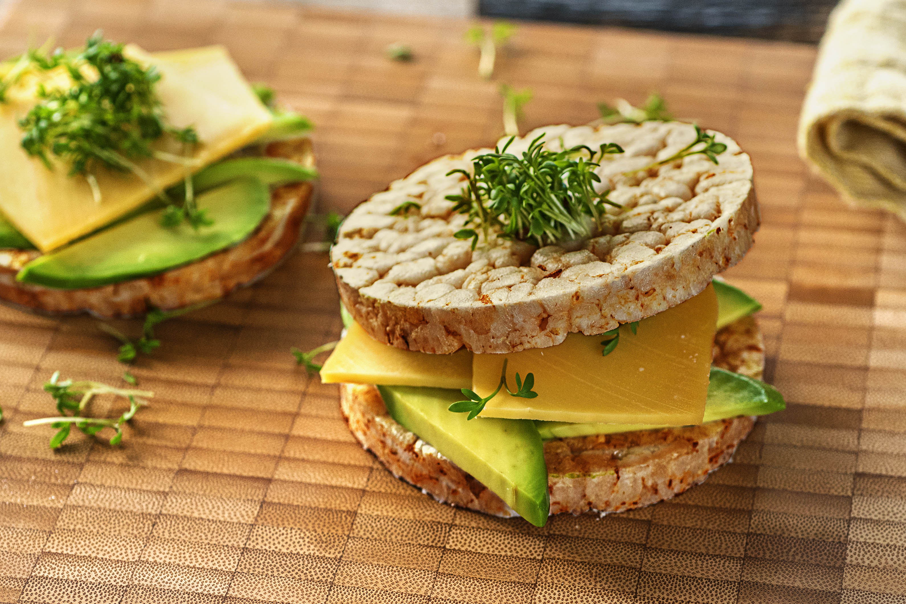 Gaufre d'épeautre en sandwich