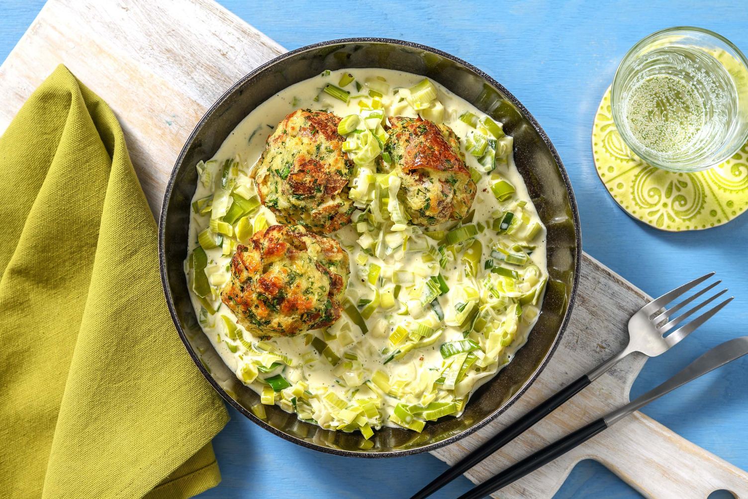 Gebackene Käse-Laugen-Knödel