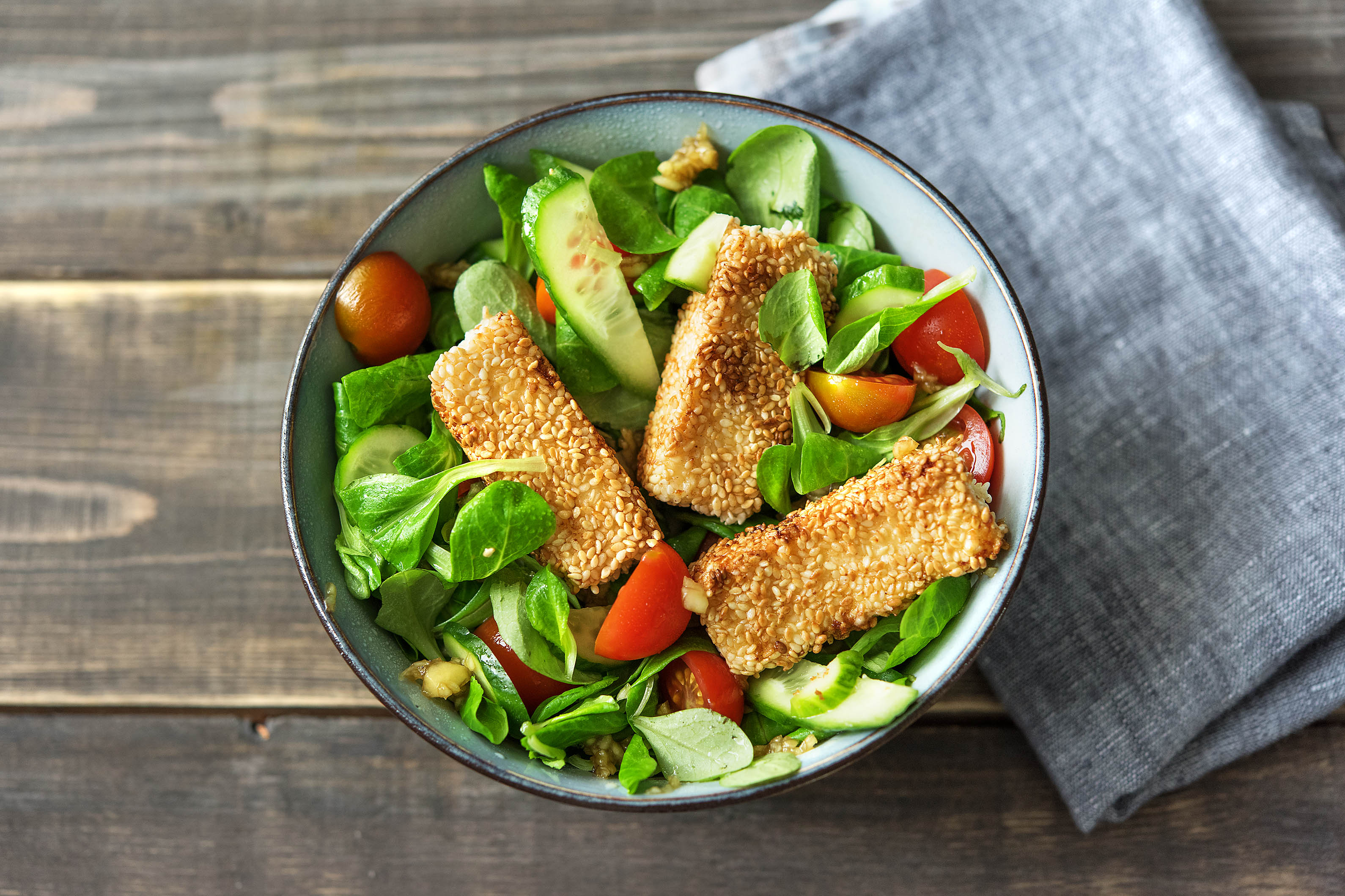 Gebackener Feta in Sesamkruste