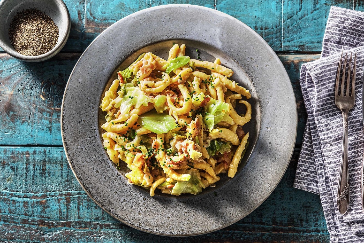 Gebratene Spätzli mit Speck