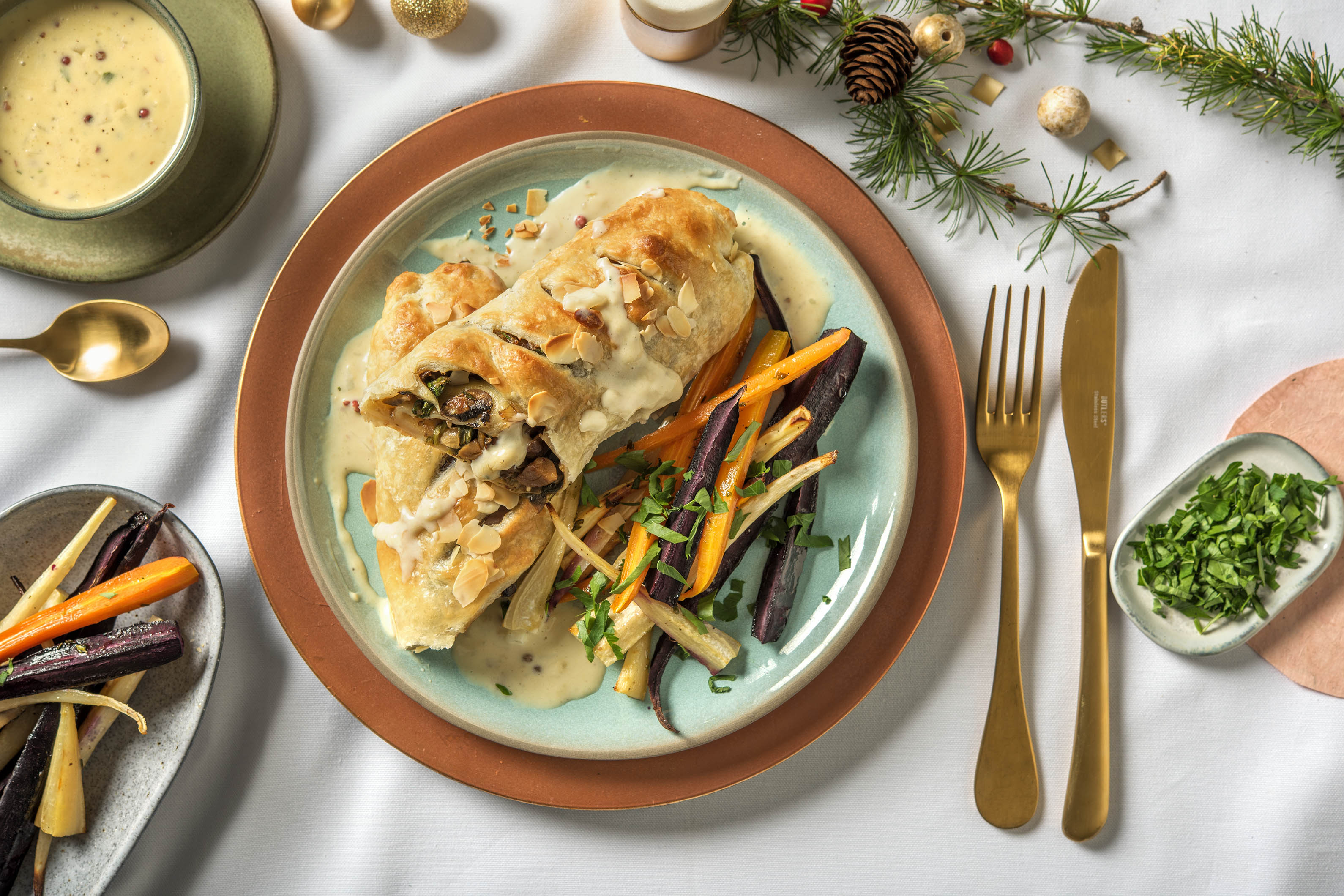 Gefüllter Strudel mit Maronen