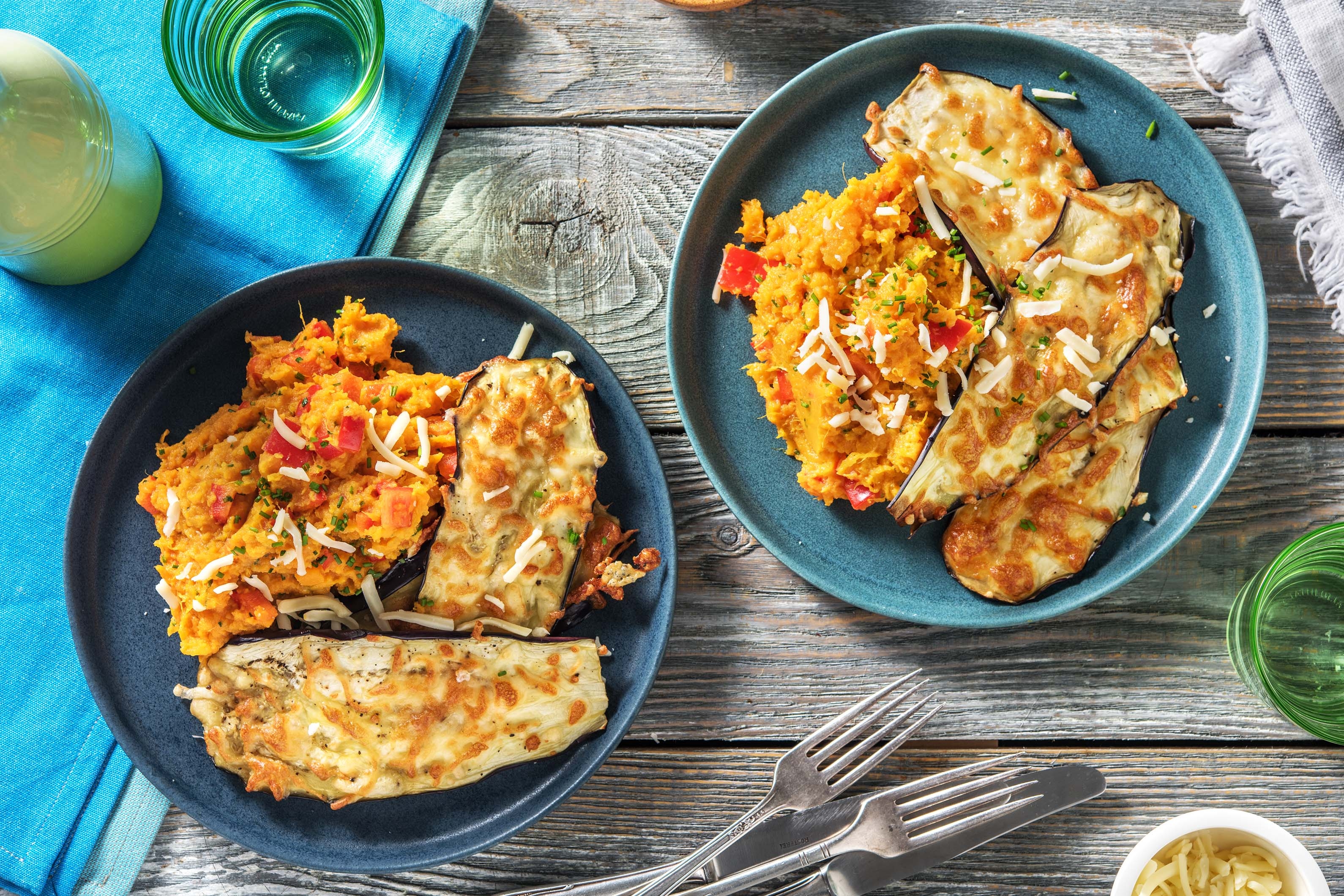 Gratin d'aubergine au Gouda Mi-Vieux