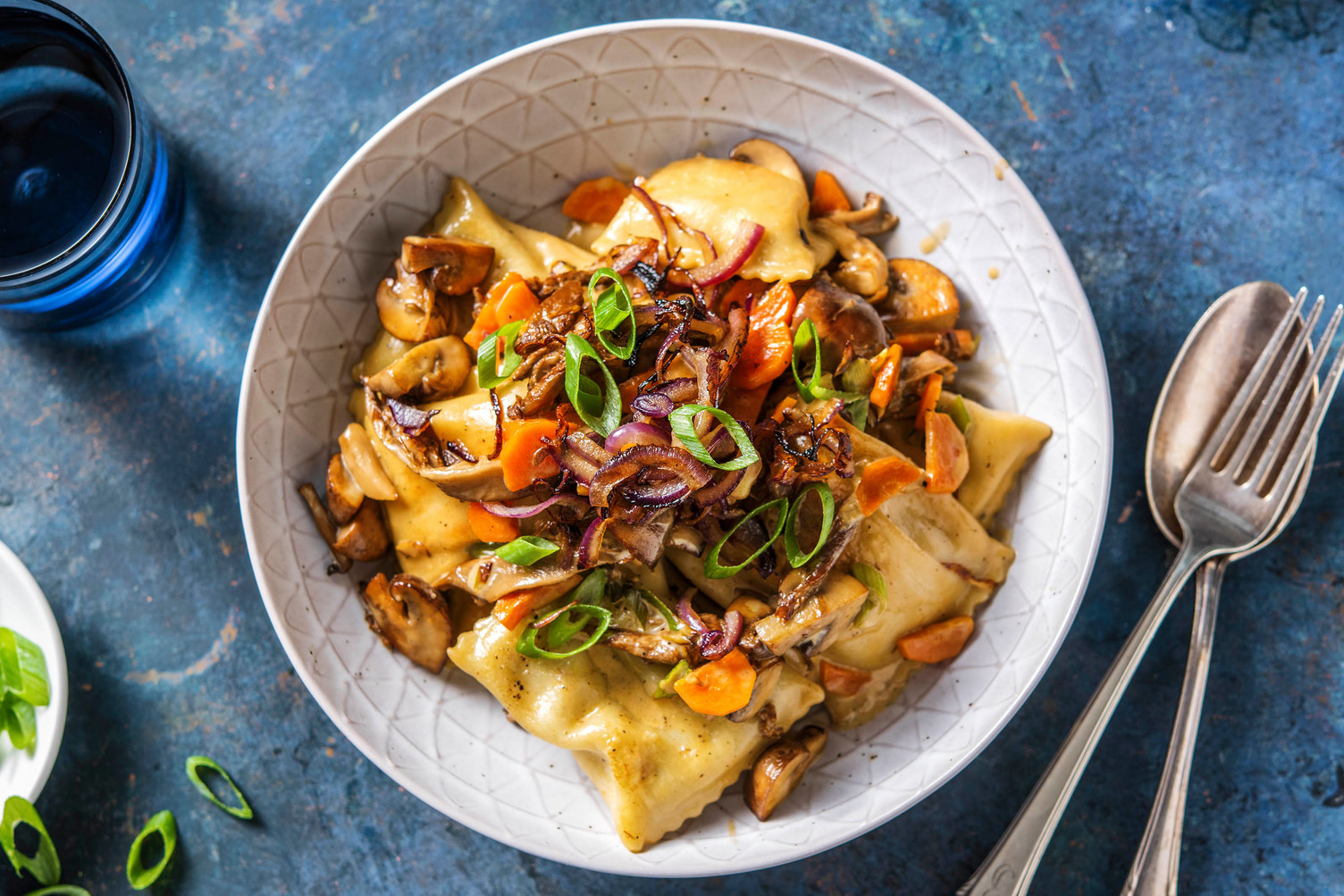 Gemüse-Maultaschen-Pilzpfanne