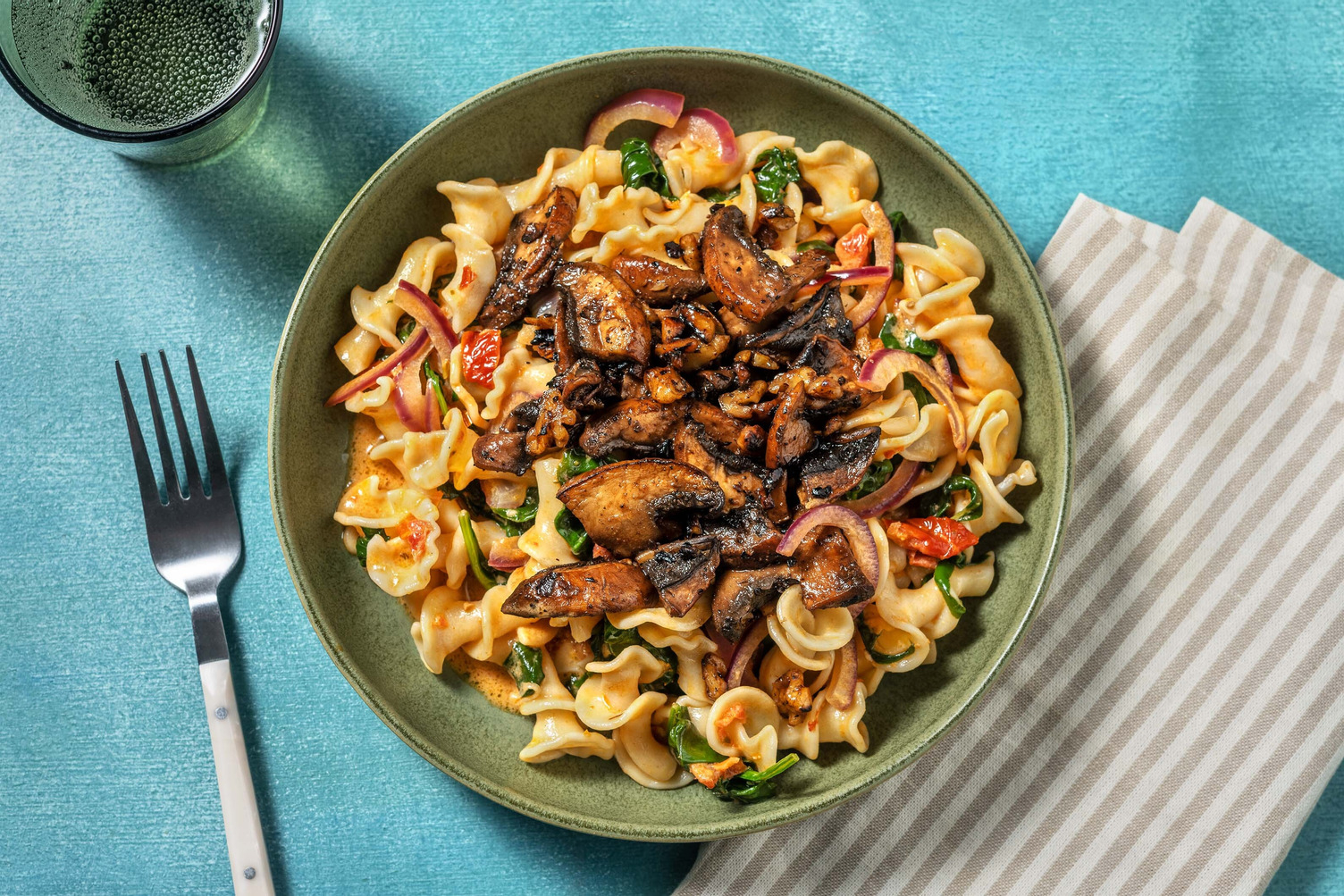 Gigli en sauce crémeuse au portobello épicé