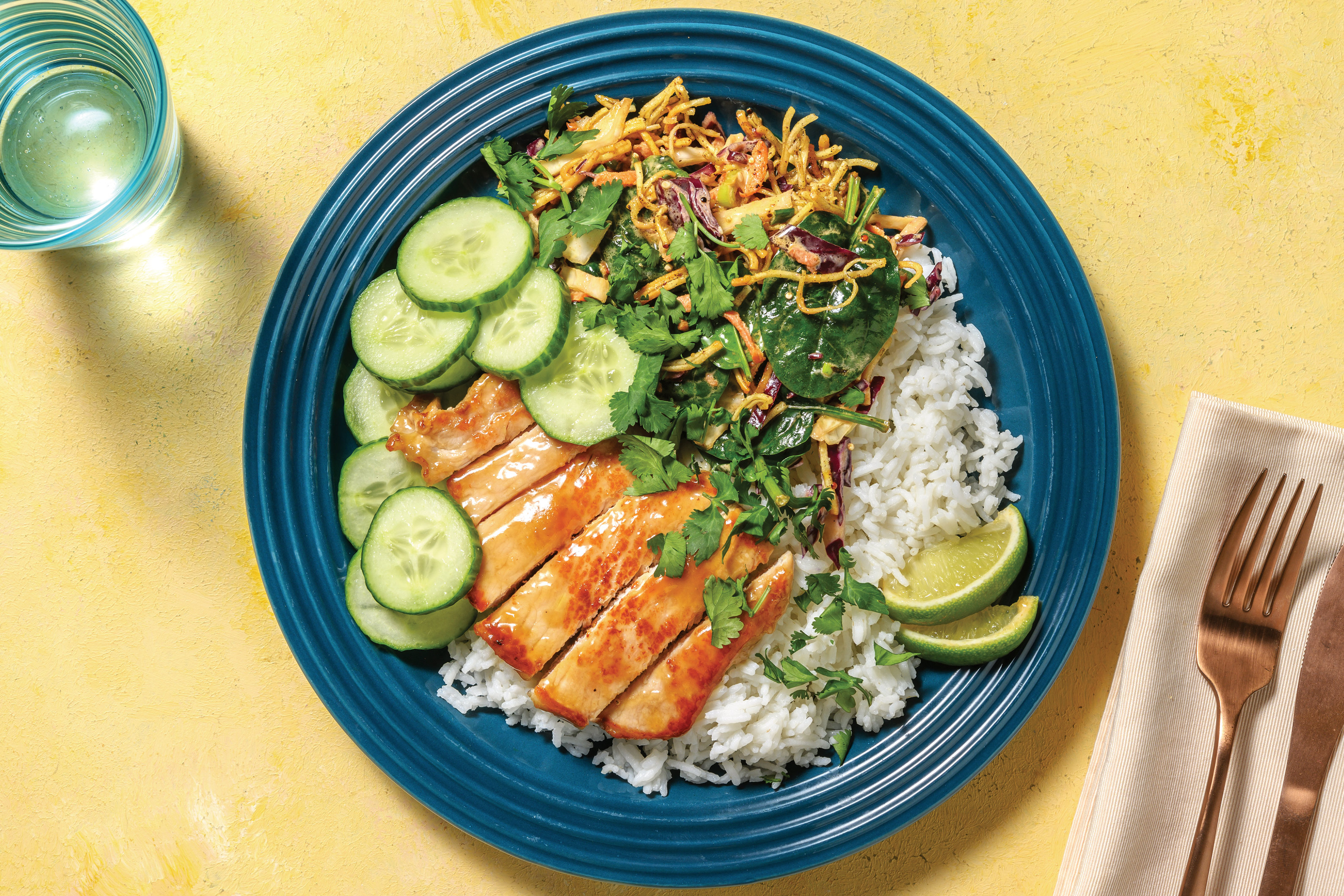 Sweet & Sour Pork with Crunchy Noodle Slaw