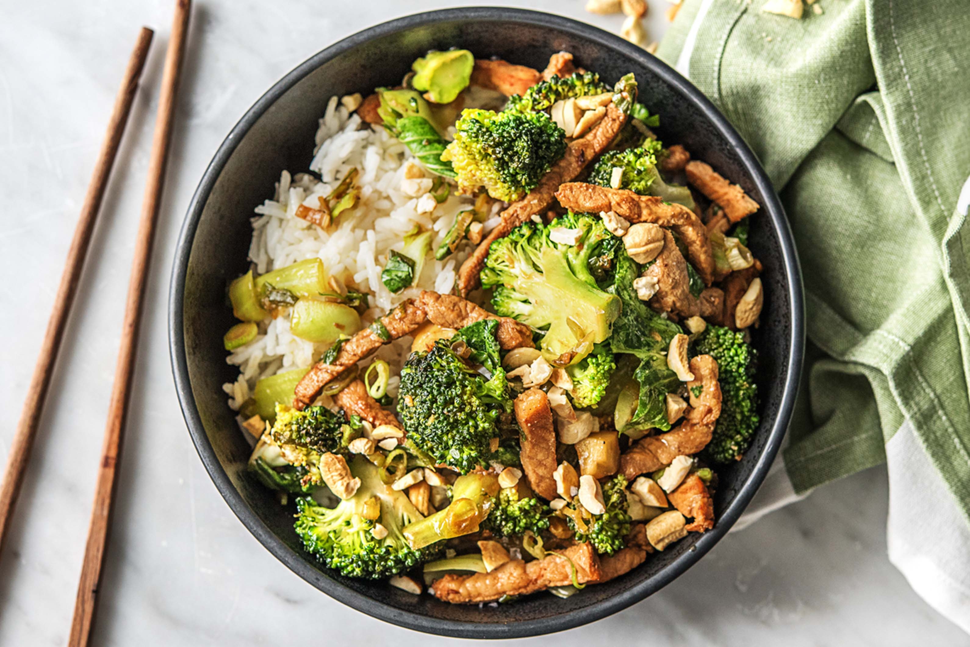 Ginger Soy Pork & Broccoli Stir-Fry