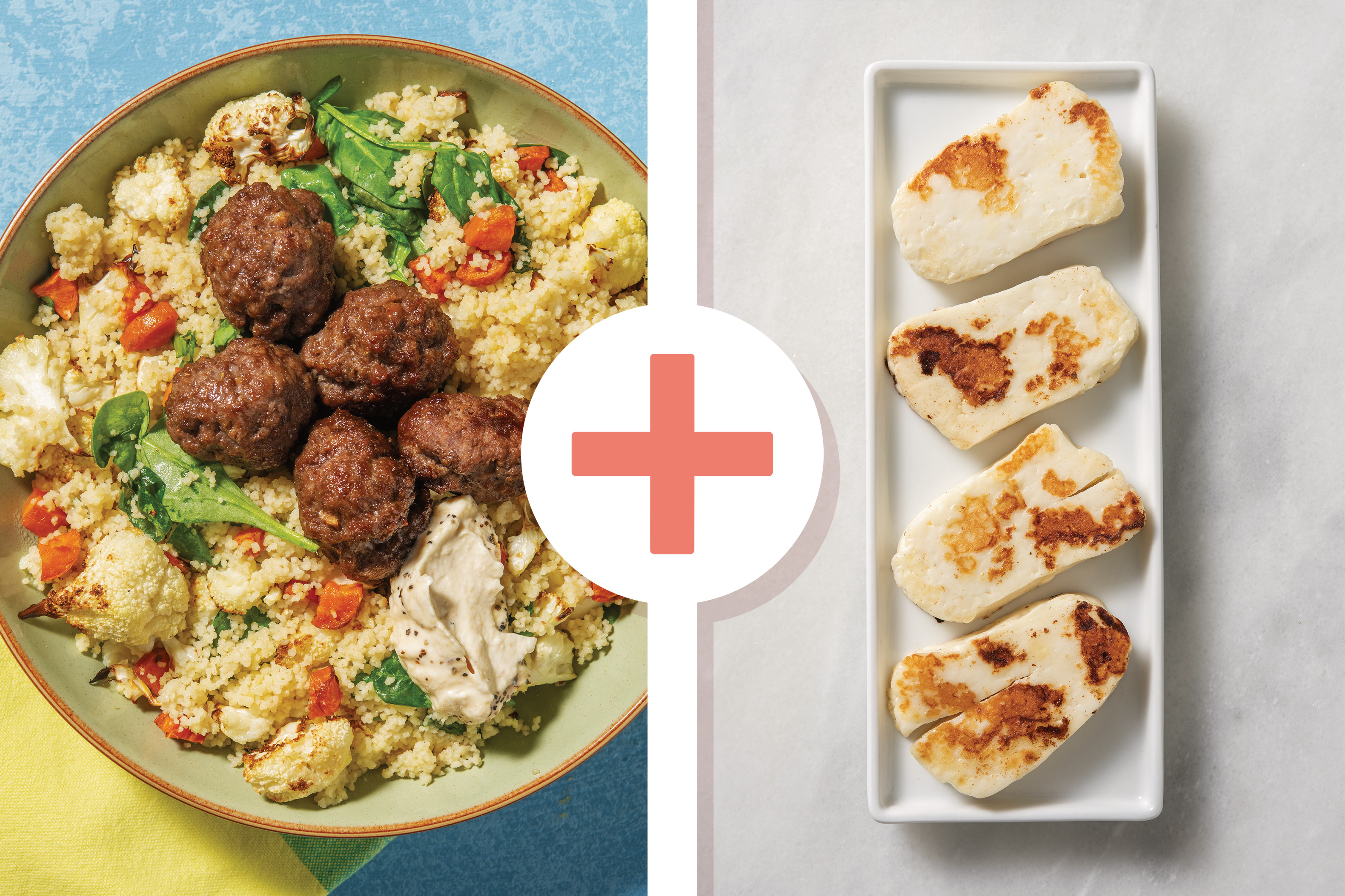 Glazed Beef Koftas & Haloumi