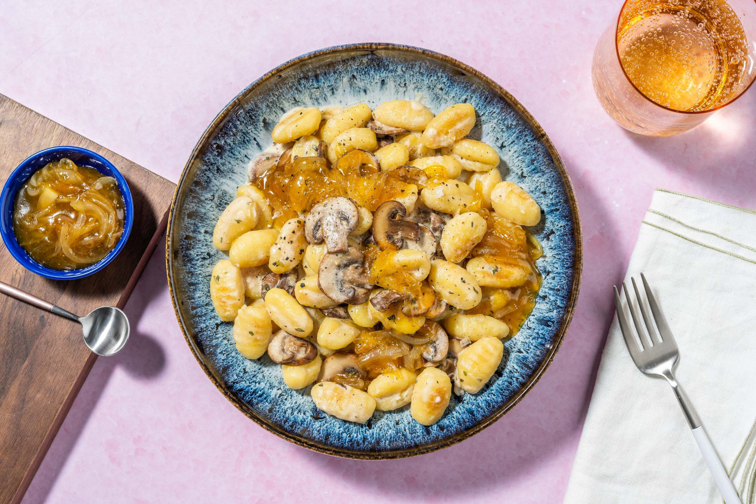 Gnocchi in cremiger Ziegenkäsesauce