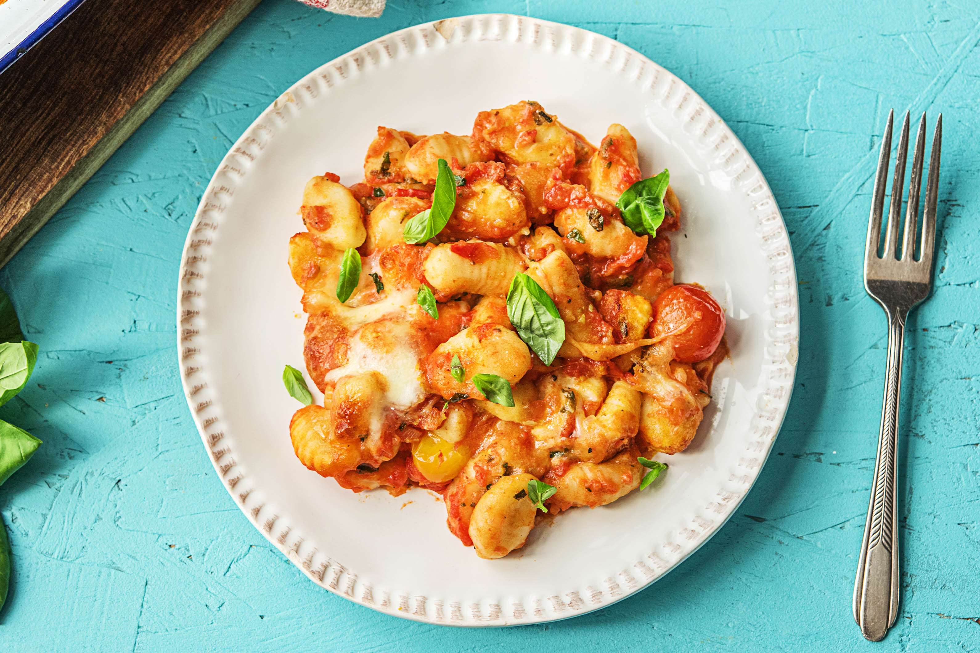 Gnocchi-Paprika-Mozzarella Auflauf