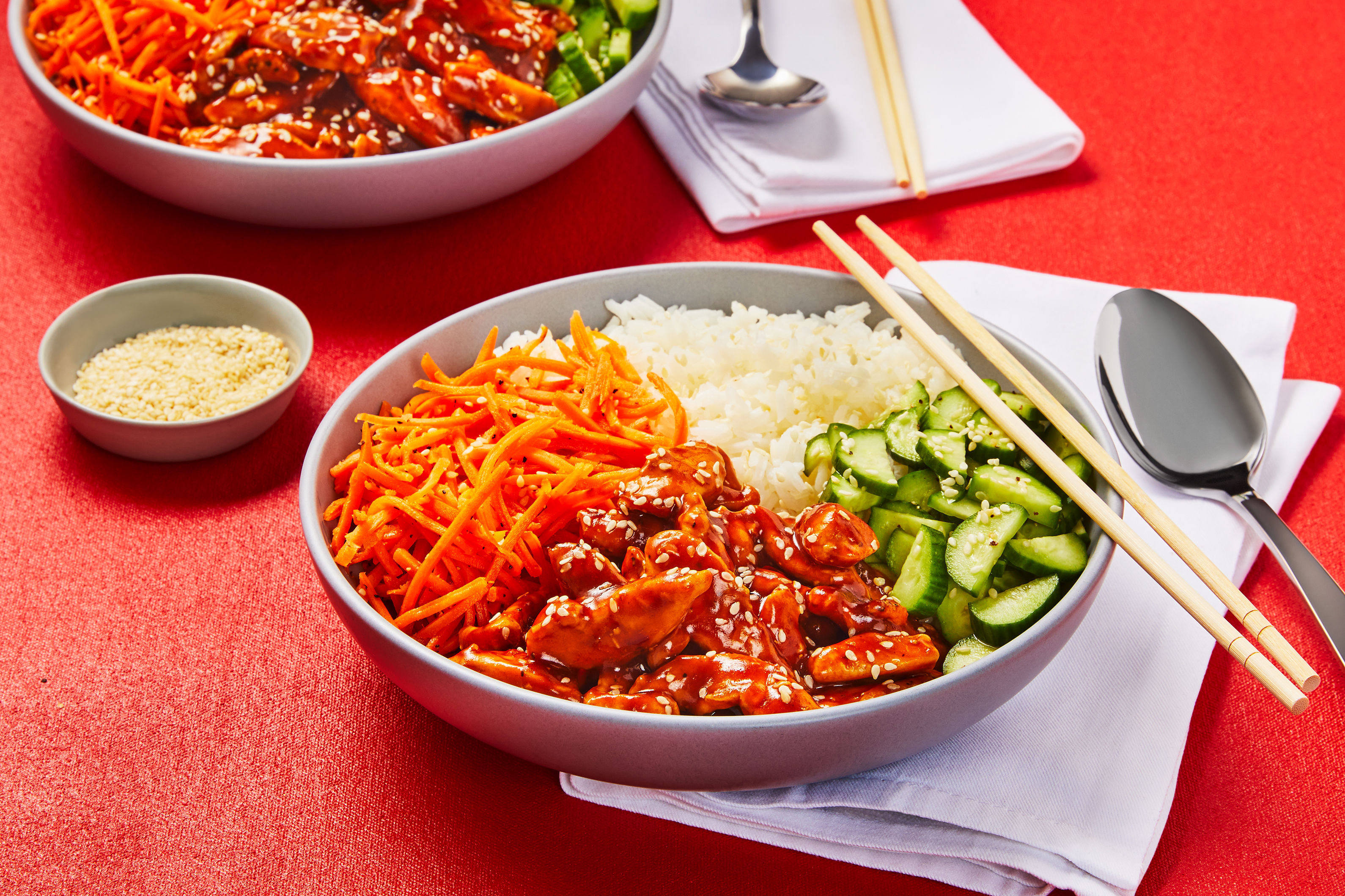 Gochujang-Glazed Chicken Bibimbap