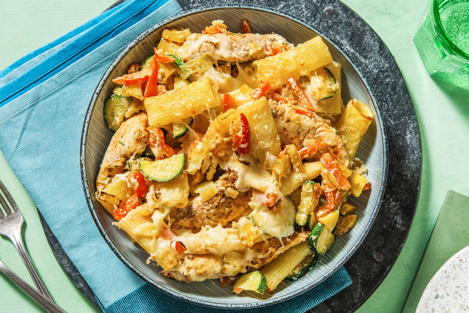 Gratin de pâtes au poulet