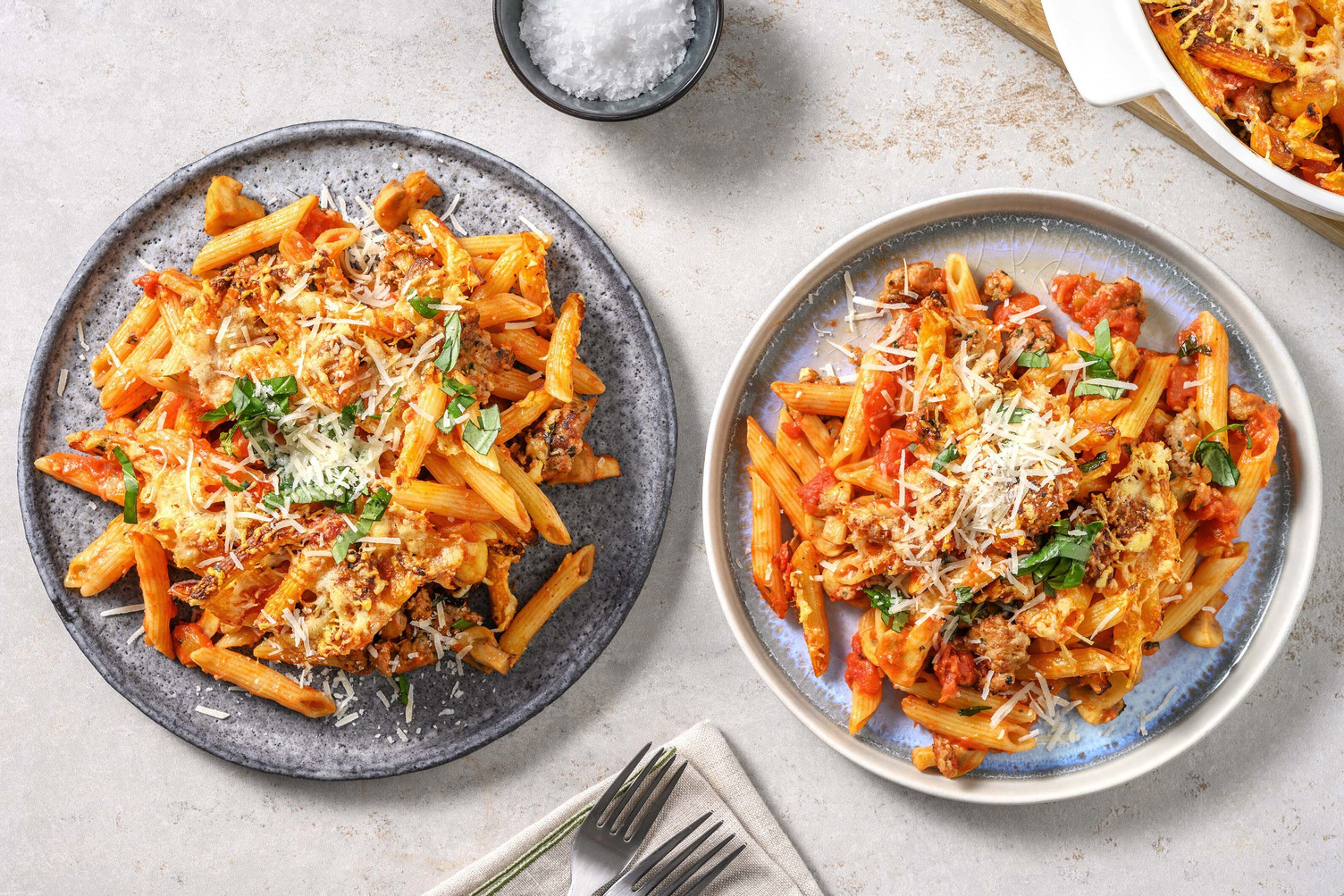 Pastaschotel met Brandt & Levie-varkensworst