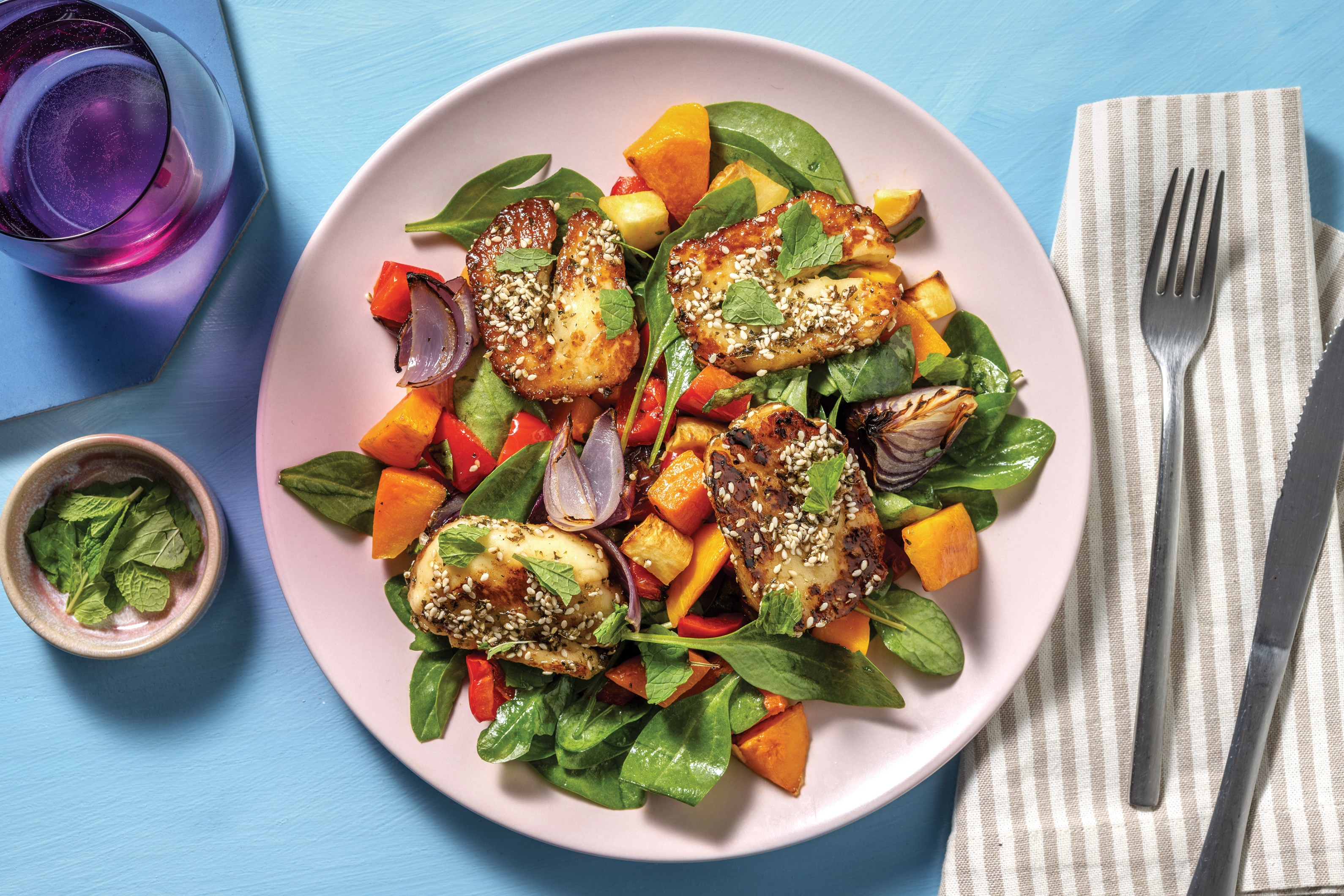 Easy Mediterranean Sesame Haloumi