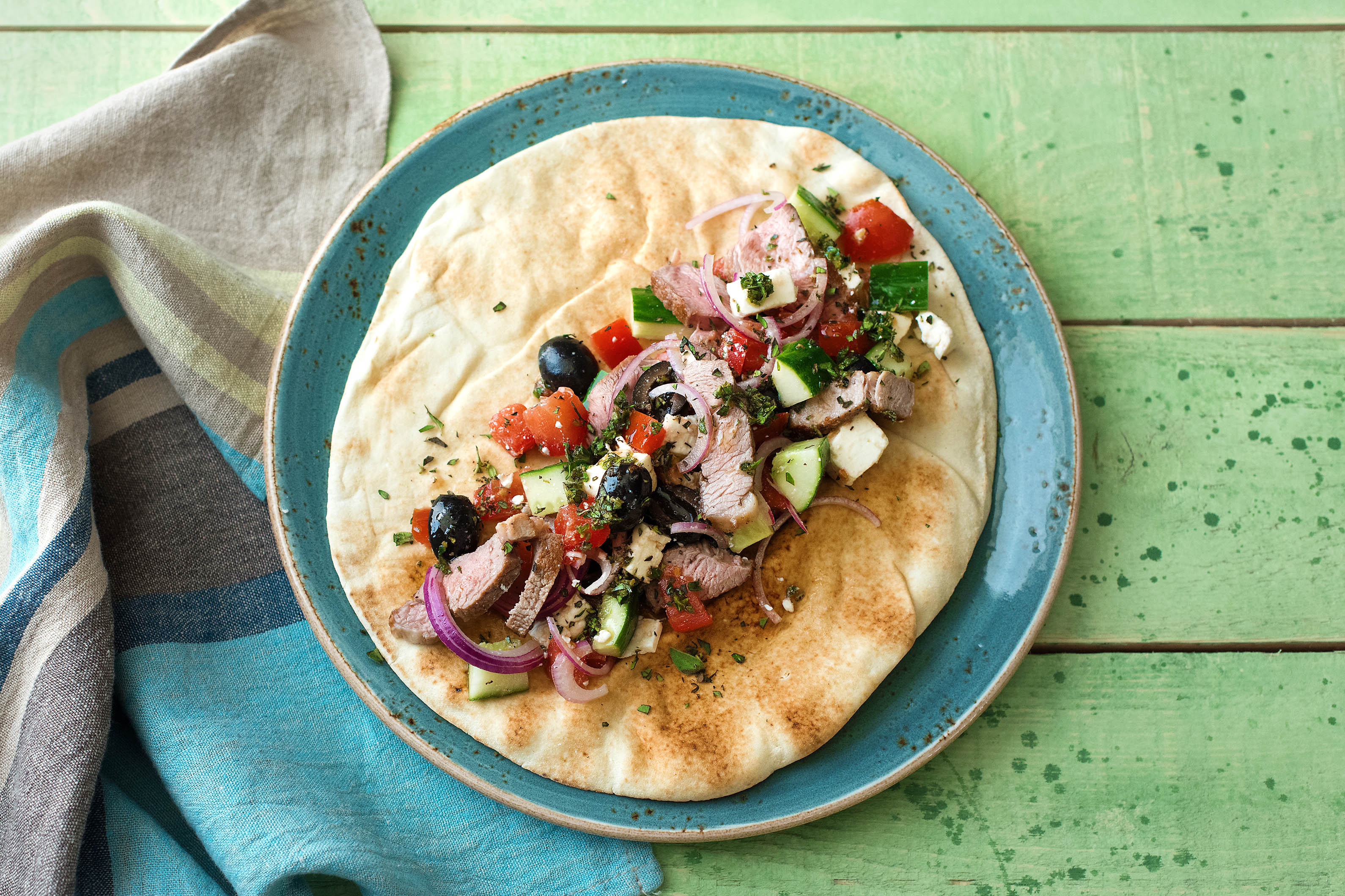 Greek Lamb Souvlaki Wraps