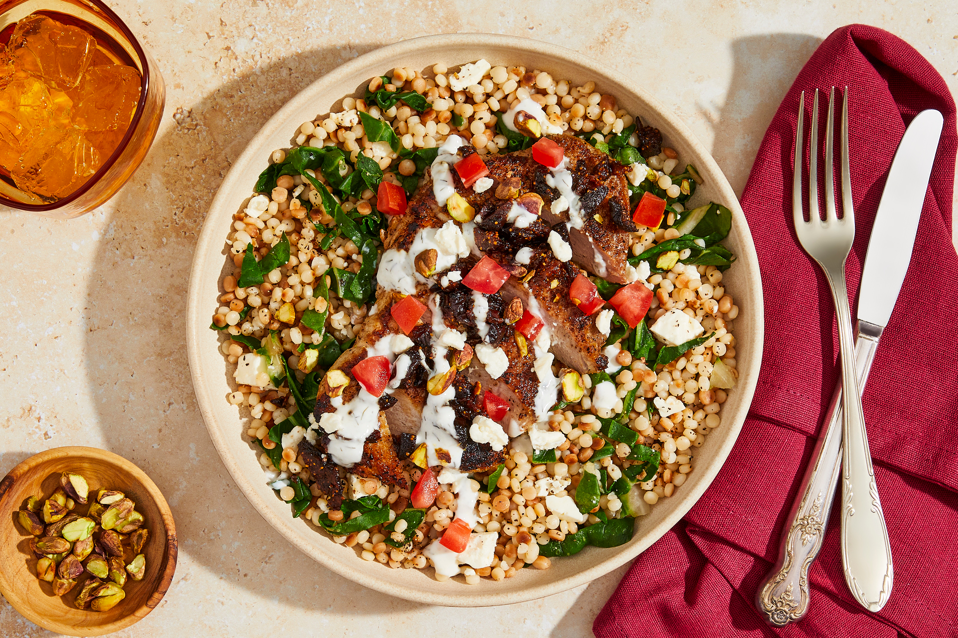 Greek Pork Couscous Bowls