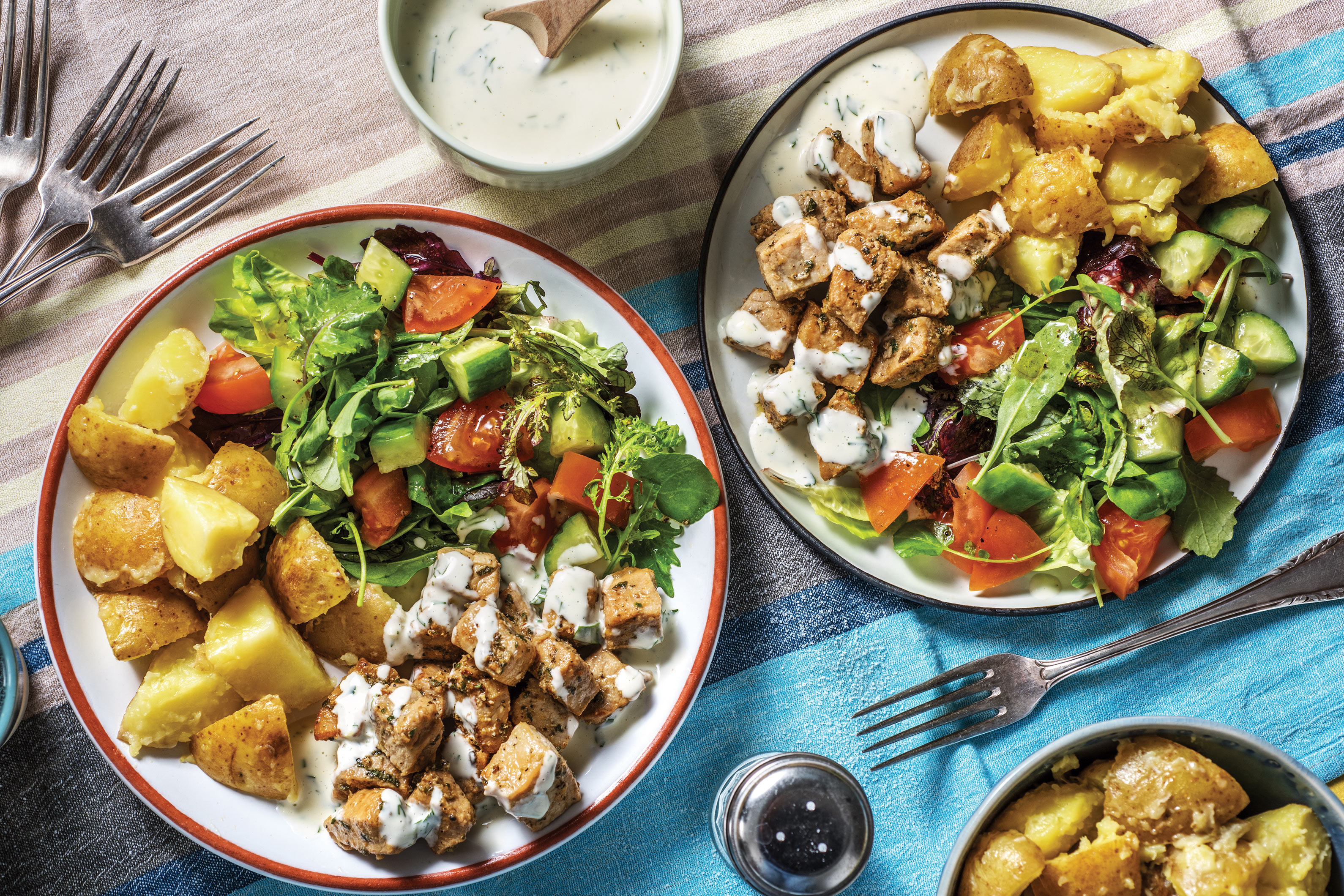 Greek Pork & Crushed Lemon Potatoes