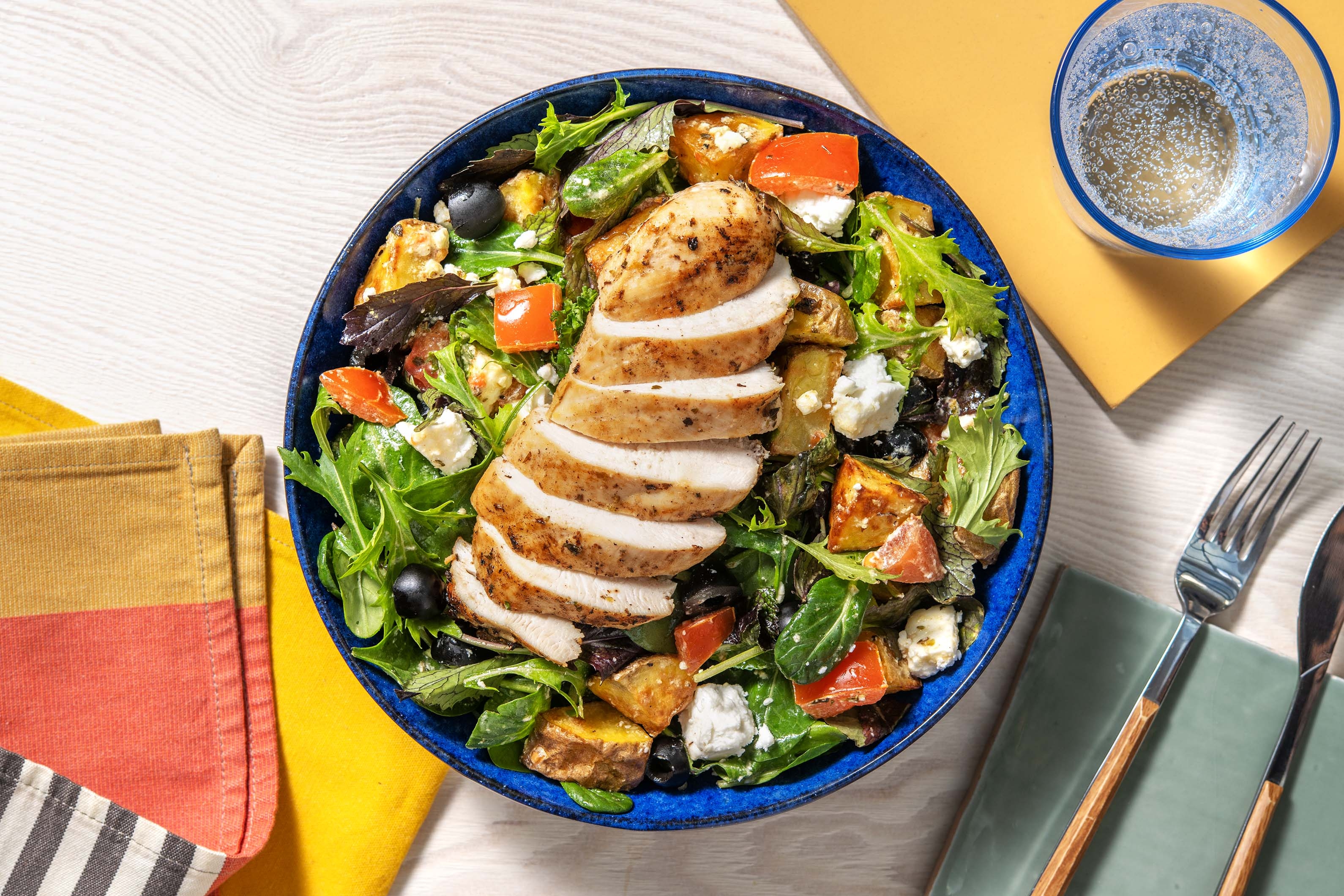 Greek Style Lemon and Herb Chicken Salad