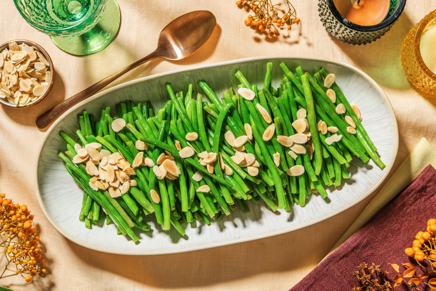 Haricots verts et amandes