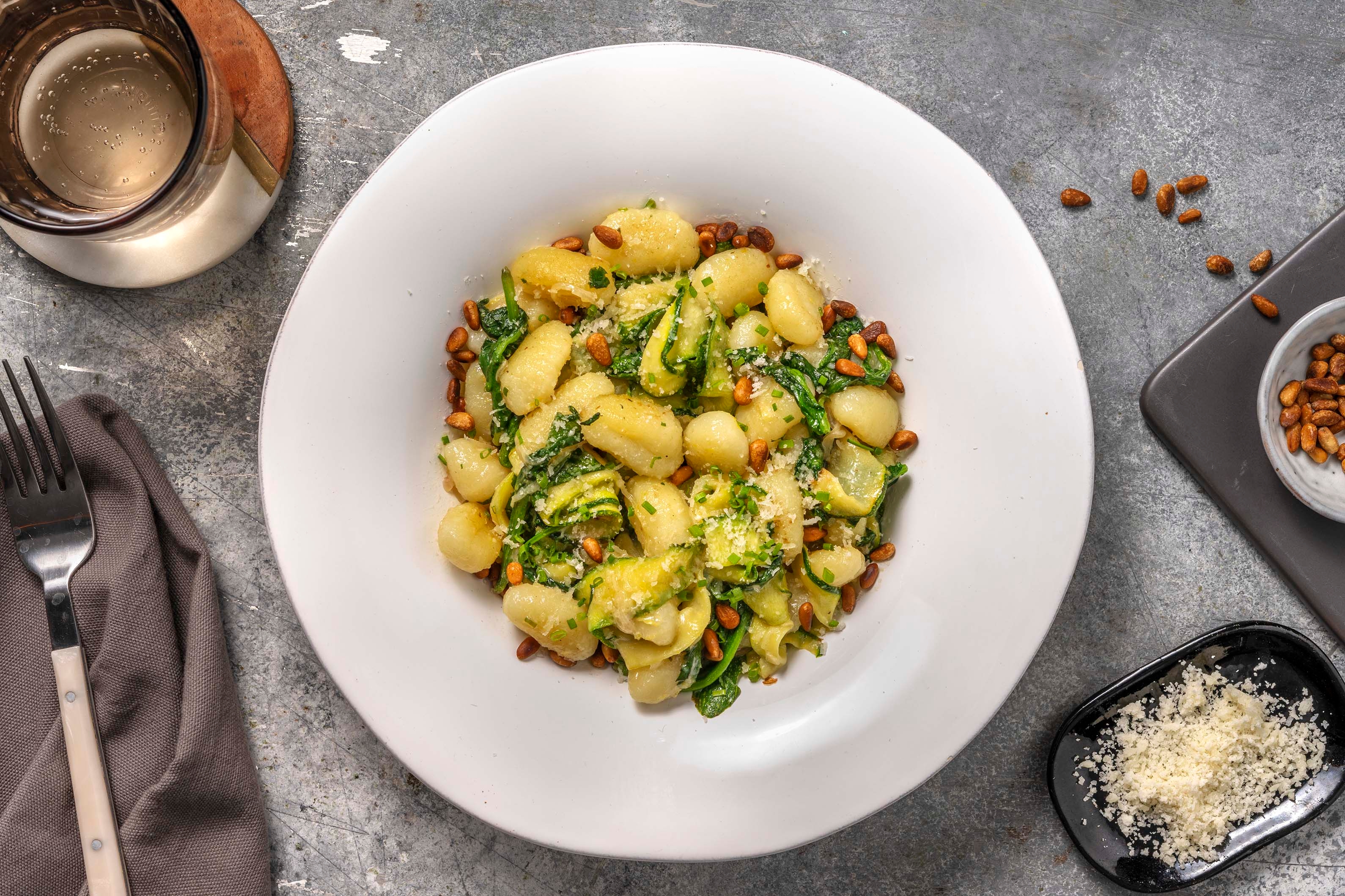 Green Creamy Lemony Gnocchi