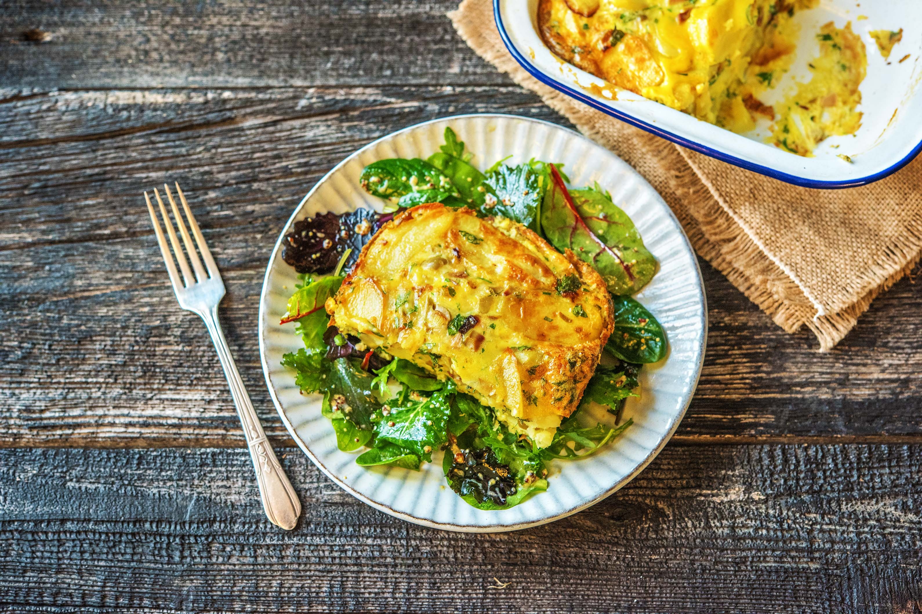 Green Olive & Cheddar Frittata