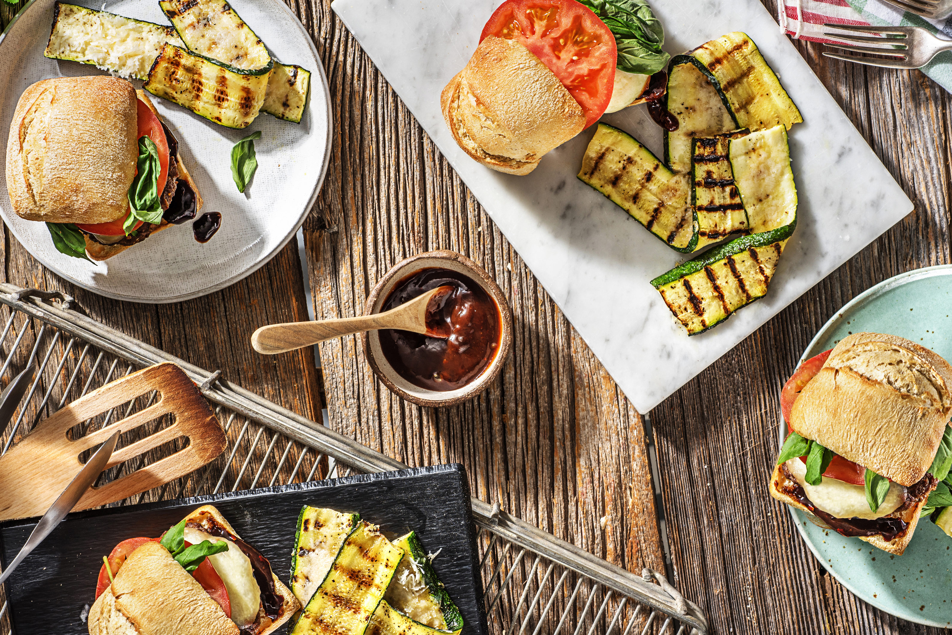 Grilled Caprese Burgers