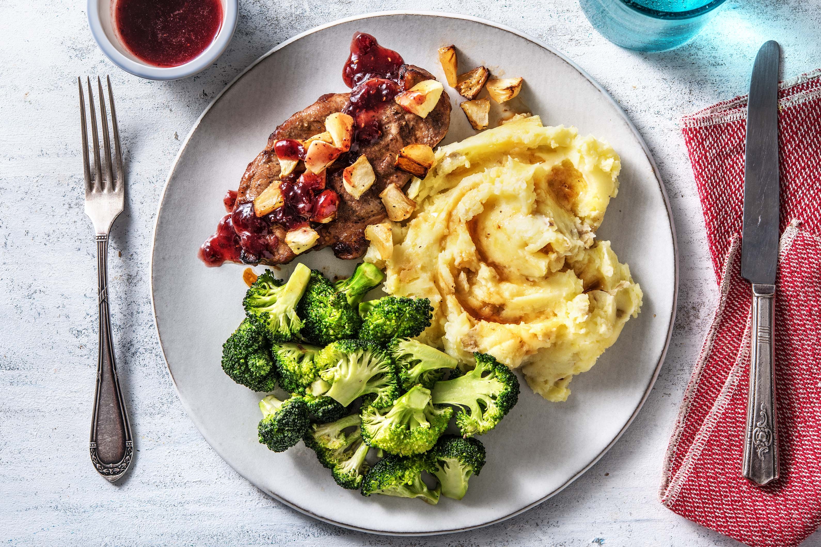 Grilled Pork Loin and Apples