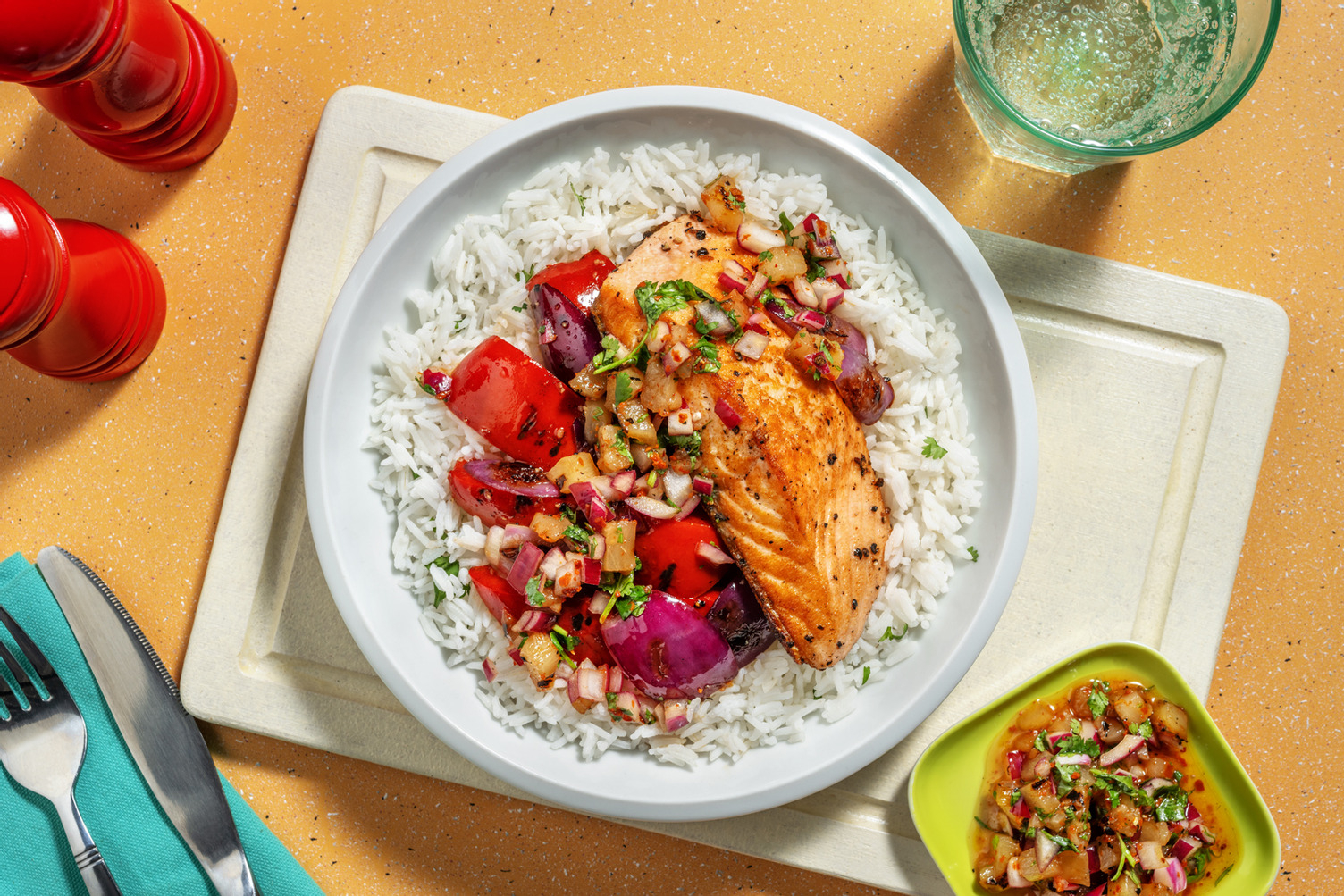 Grilled Salmon & Pineapple Salsa