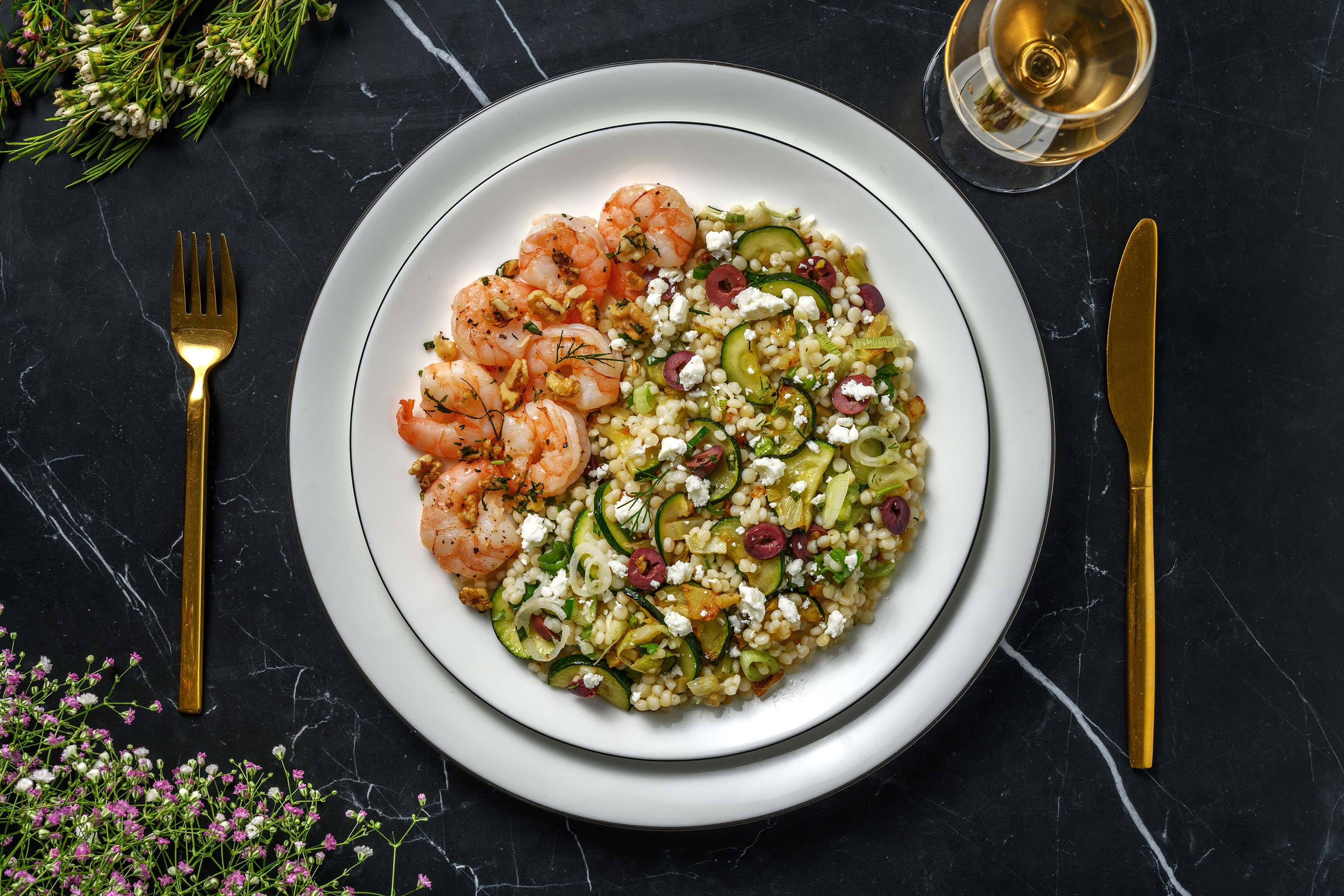 Grote garnalen in knoflookmarinade