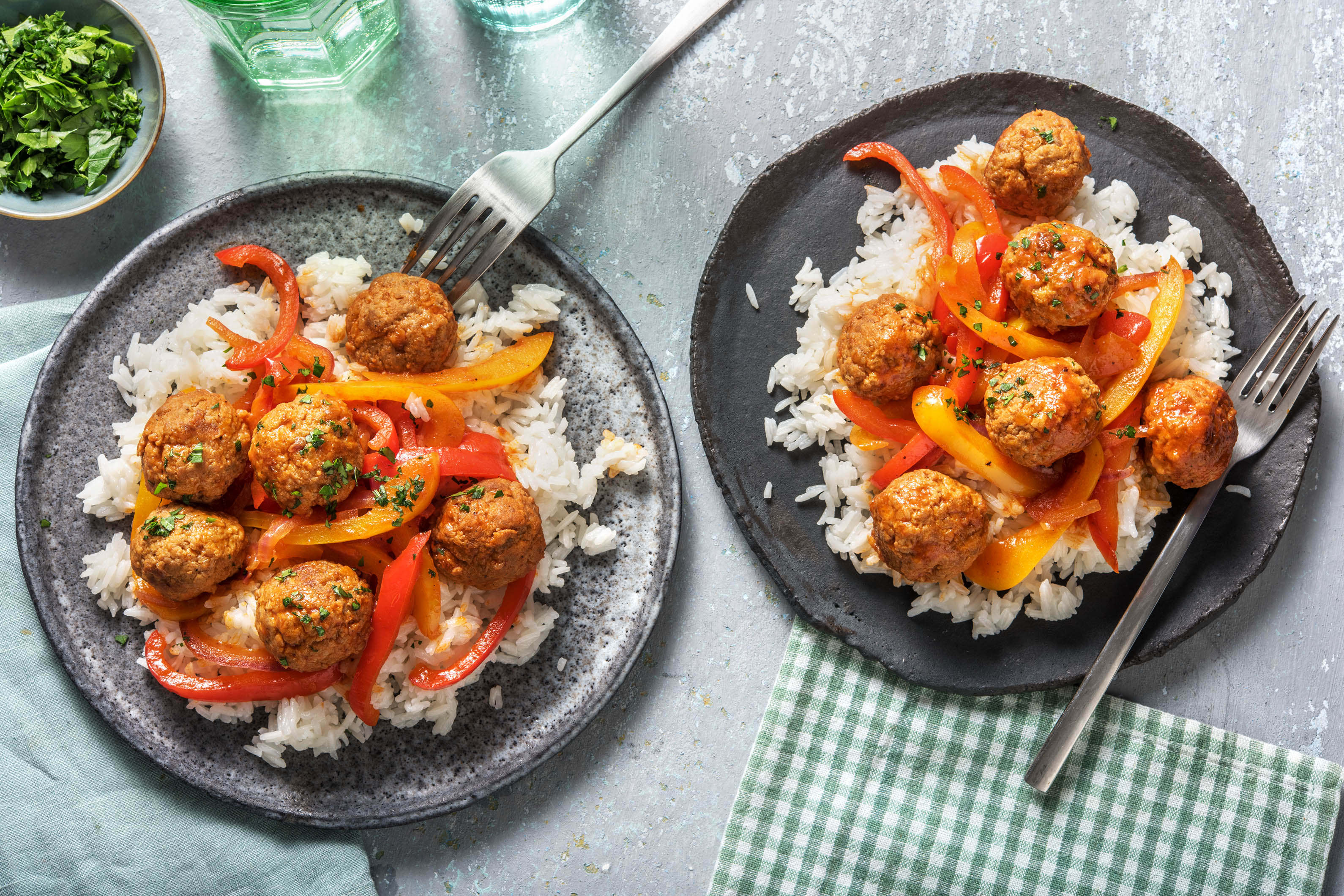 Hackbällchen-Pfanne