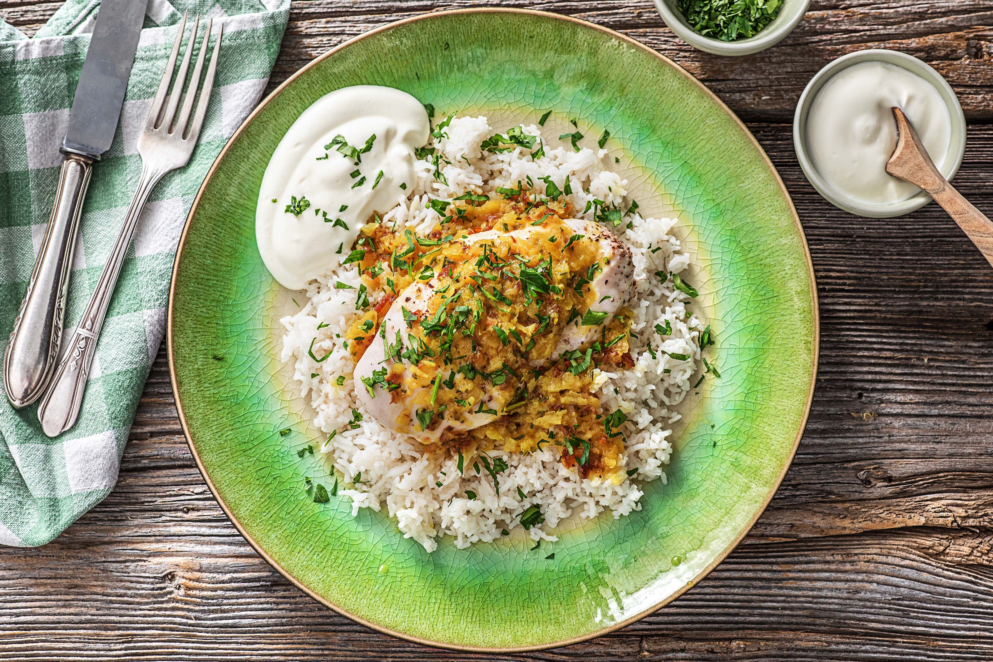 Hähnchenbrust in Cranberrysoße