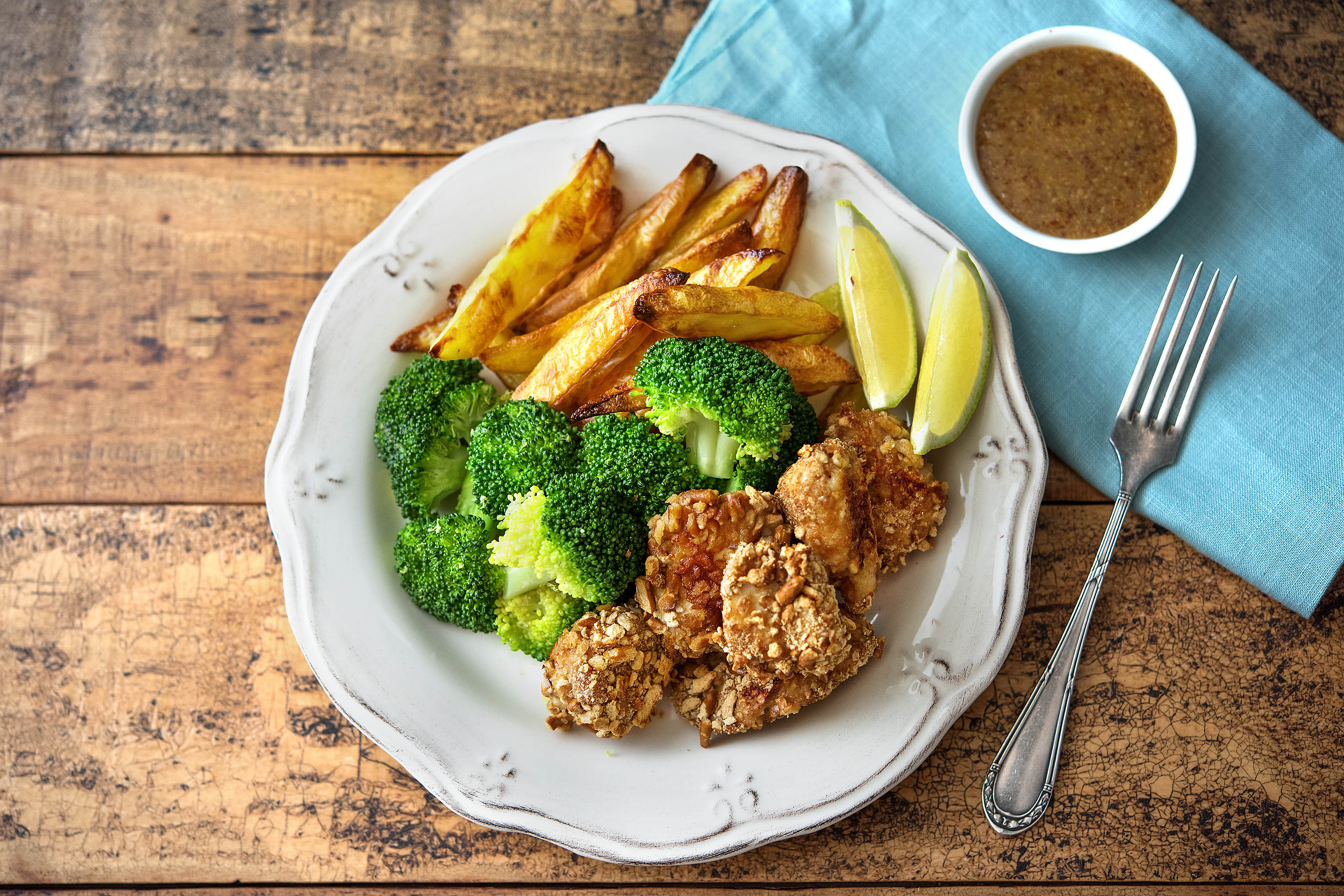 Hähnchen-Gaudi mit Brezen-Panade