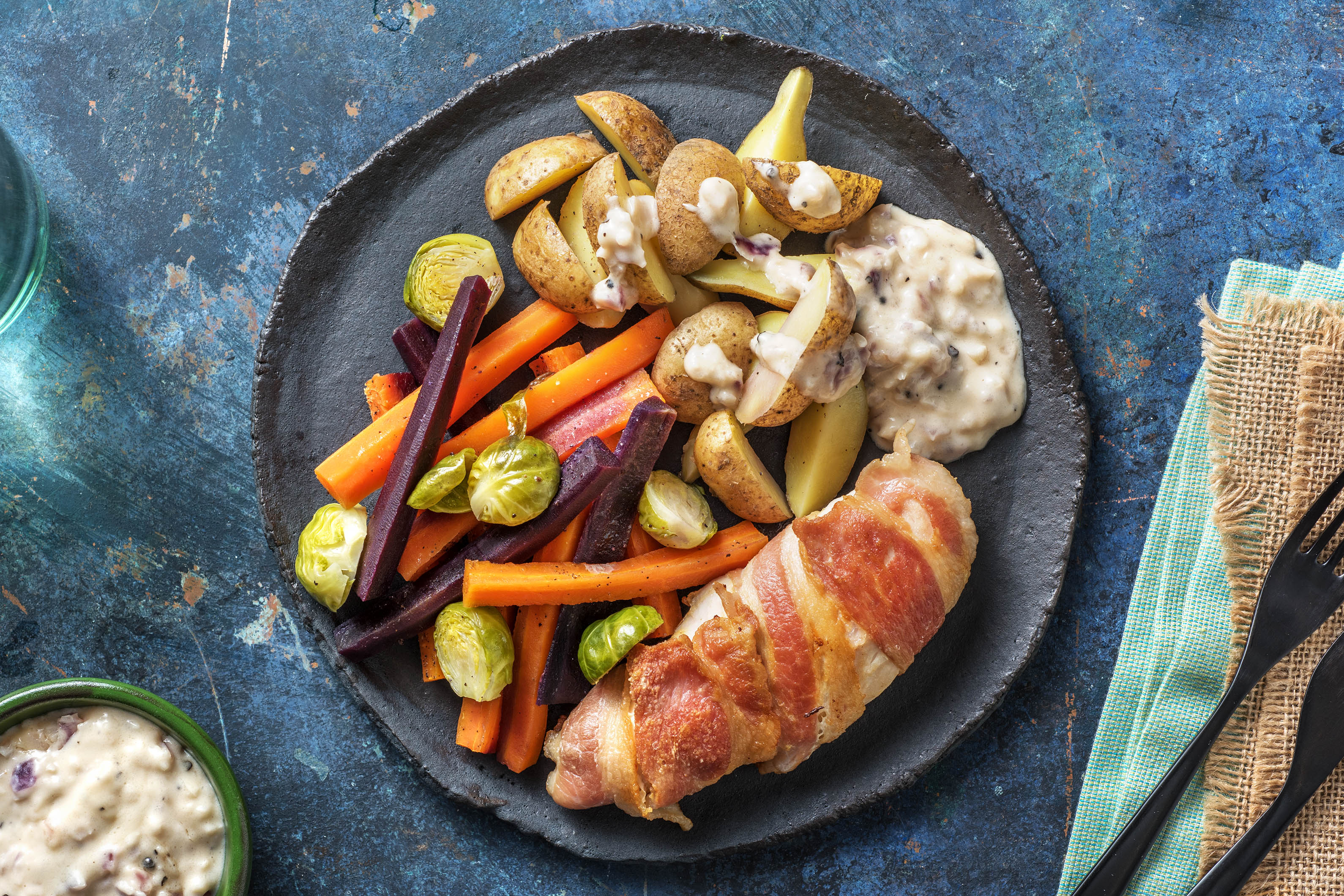 Hähnchenbrust mit Bacon