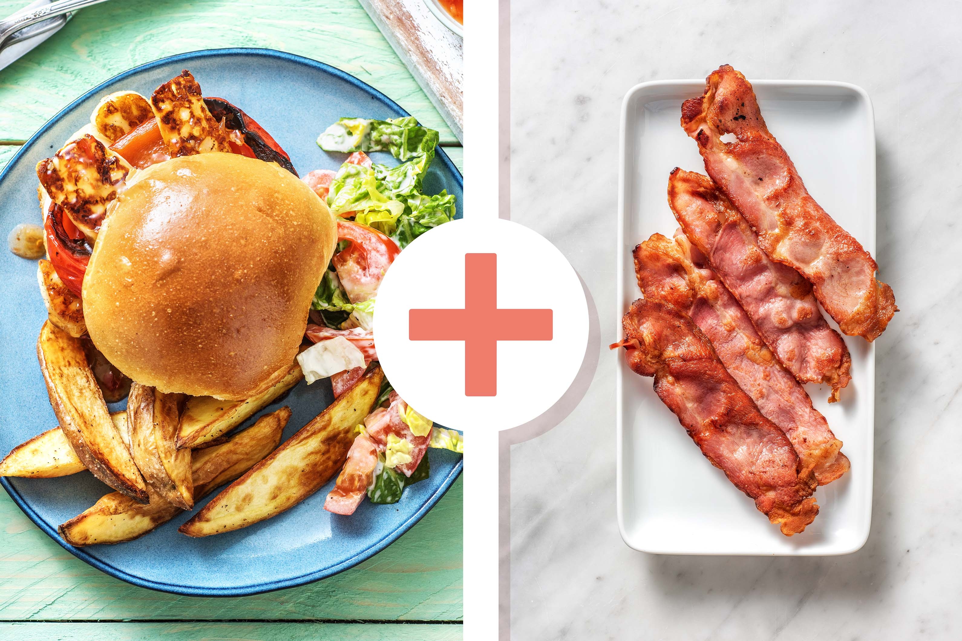 Halloumi and Bacon Burger