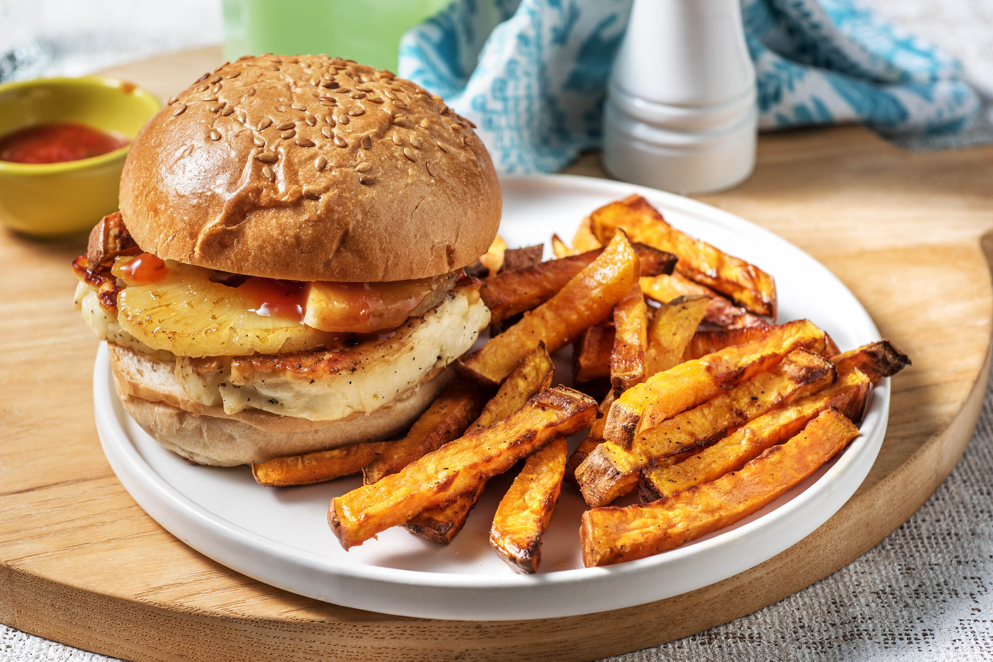 Halloumi & Pineapple Burgers
