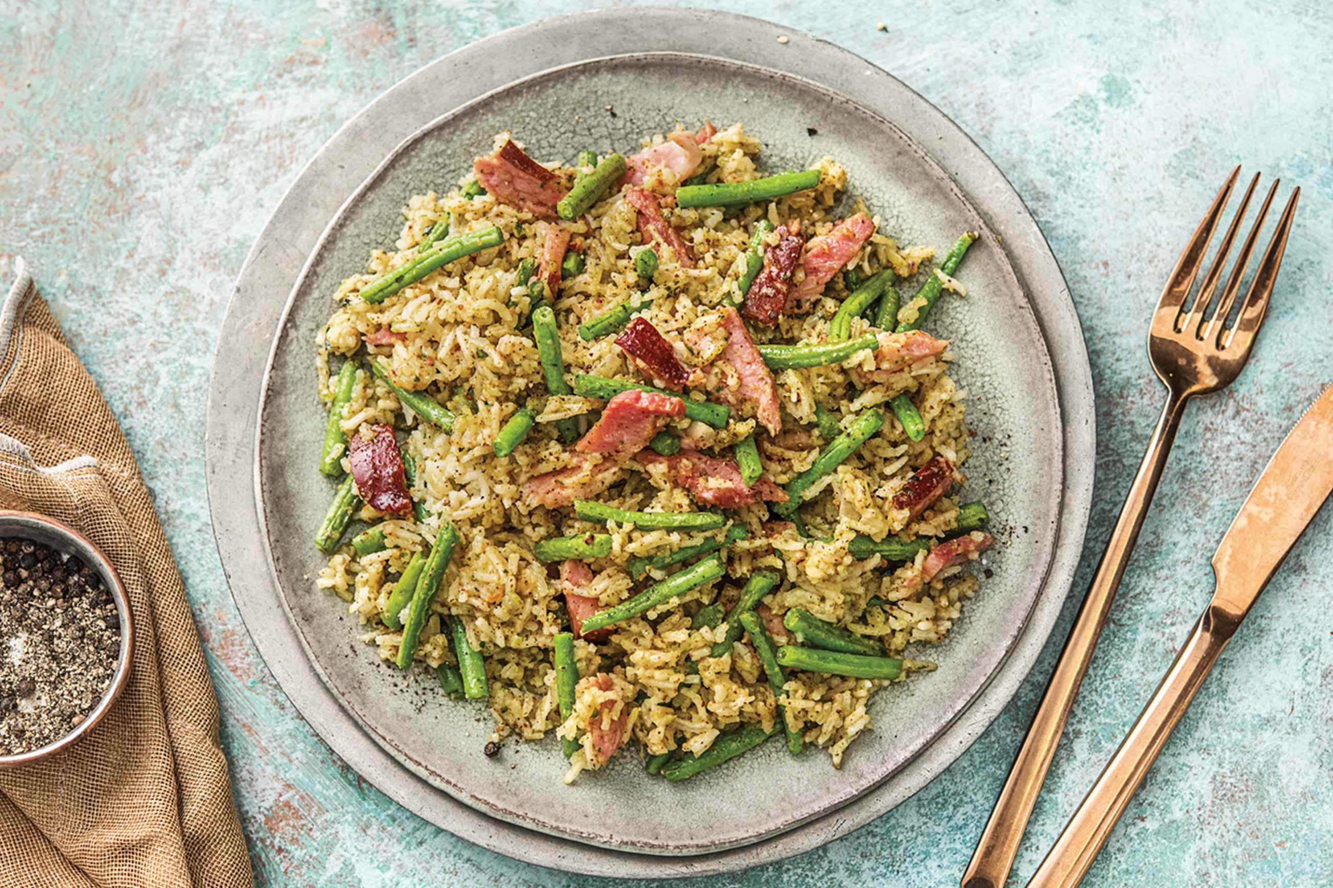Buttery Ham Pilaf