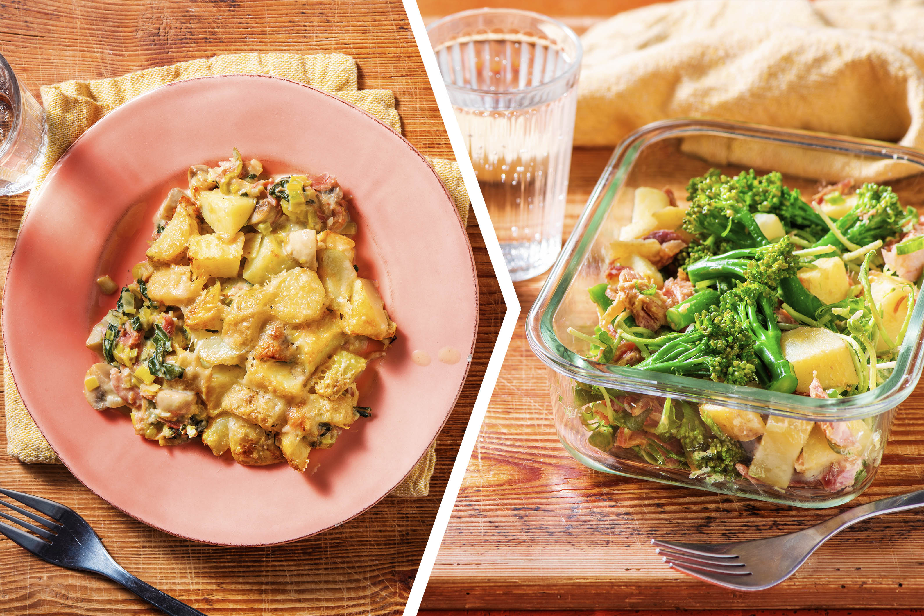 Ham Hock and Spring Green Gratin