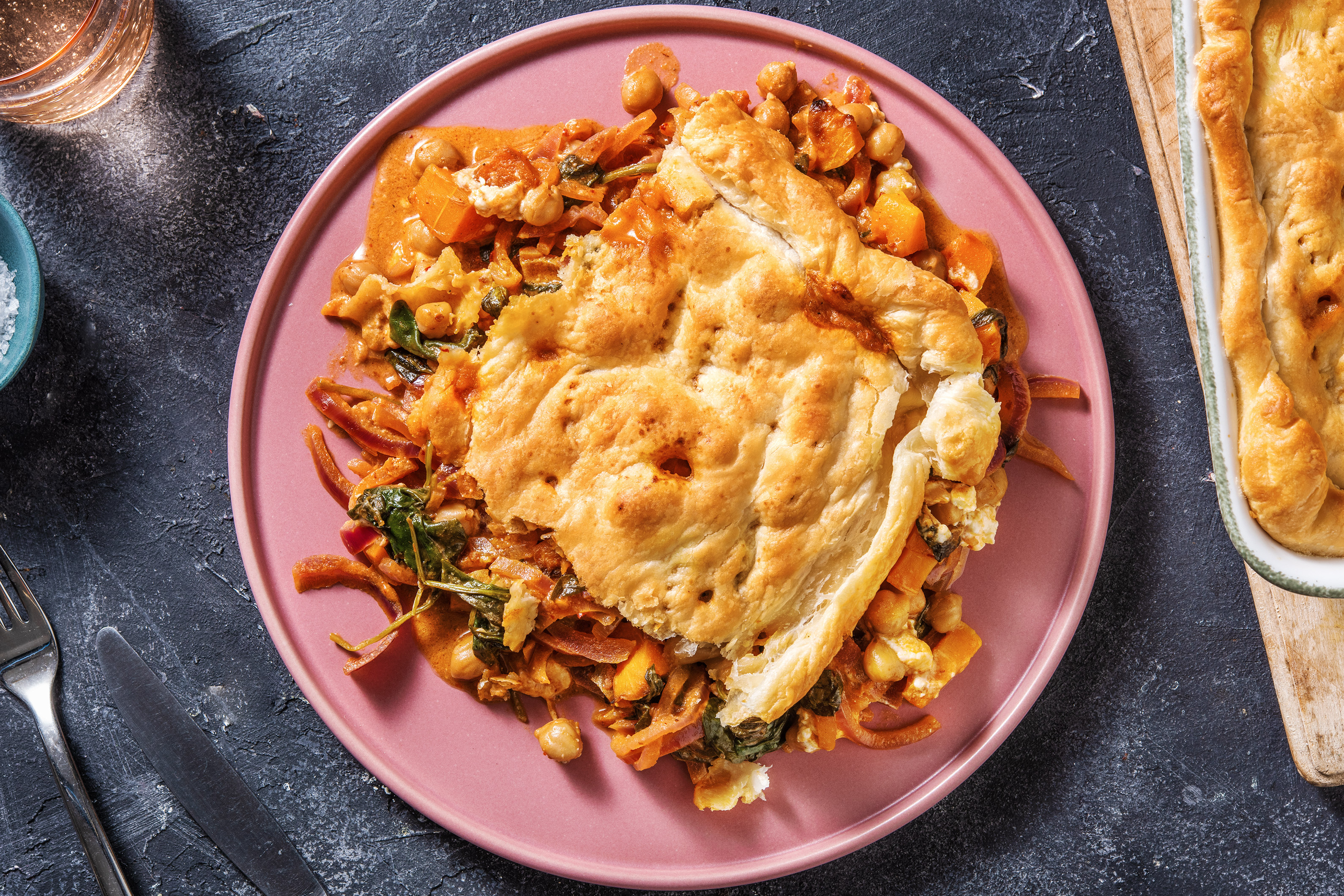 Harissa, Butternut and Chickpea Pie