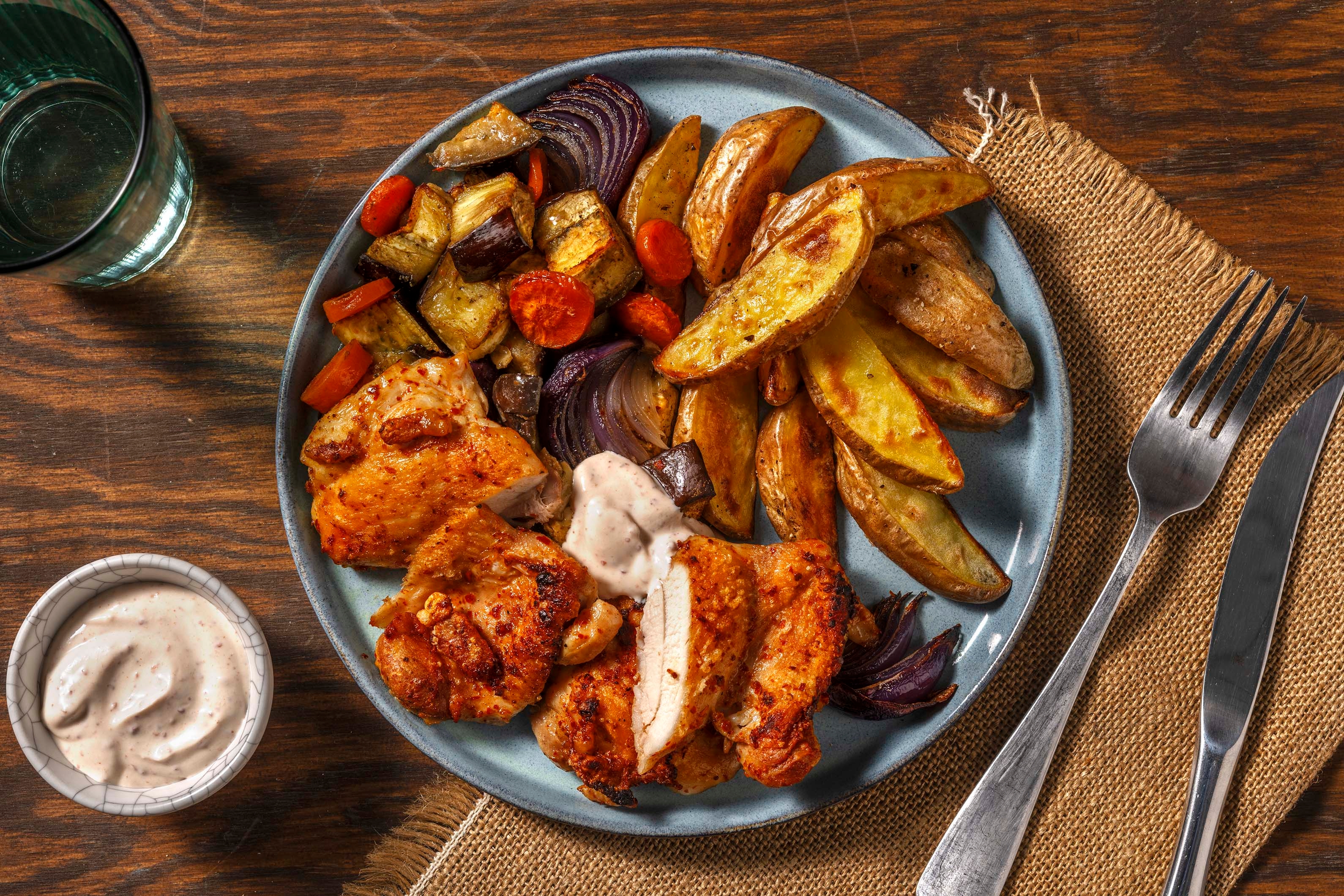 Harissa Chicken and Vegetable Traybake