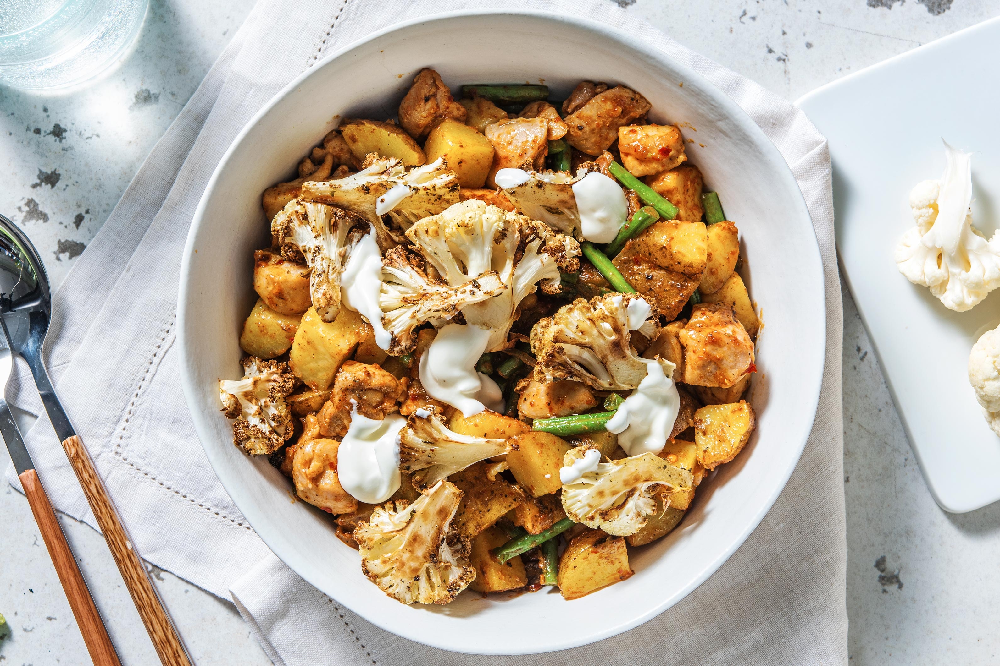 Harissa Chicken with Roasted Cauliflower