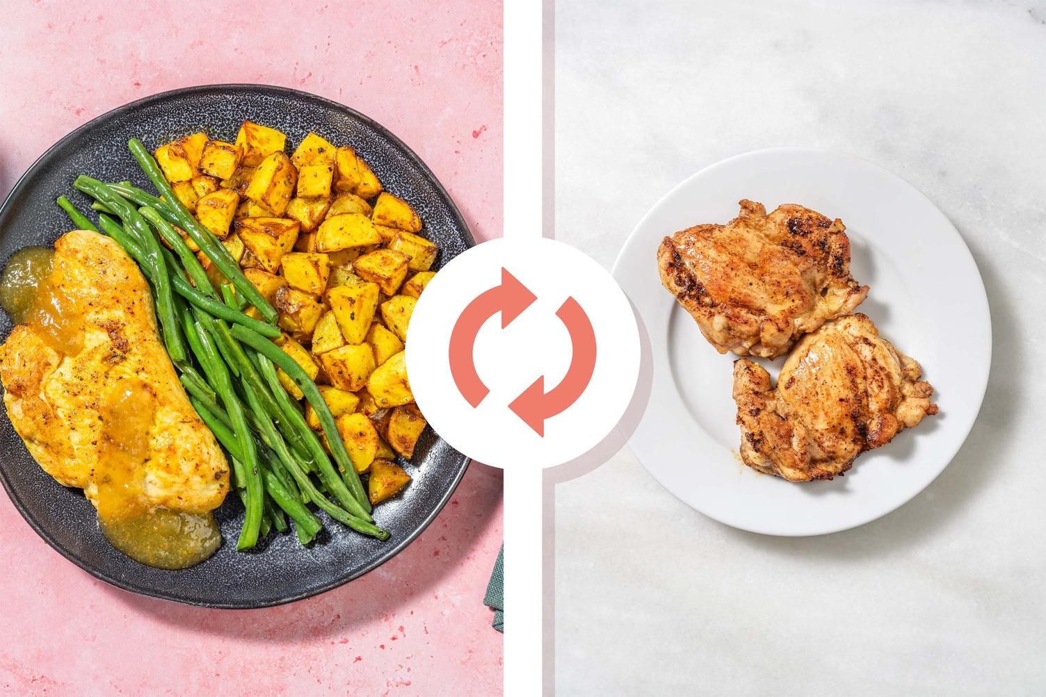 Hauts de cuisse de poulet grillés dans une sauce aux figues