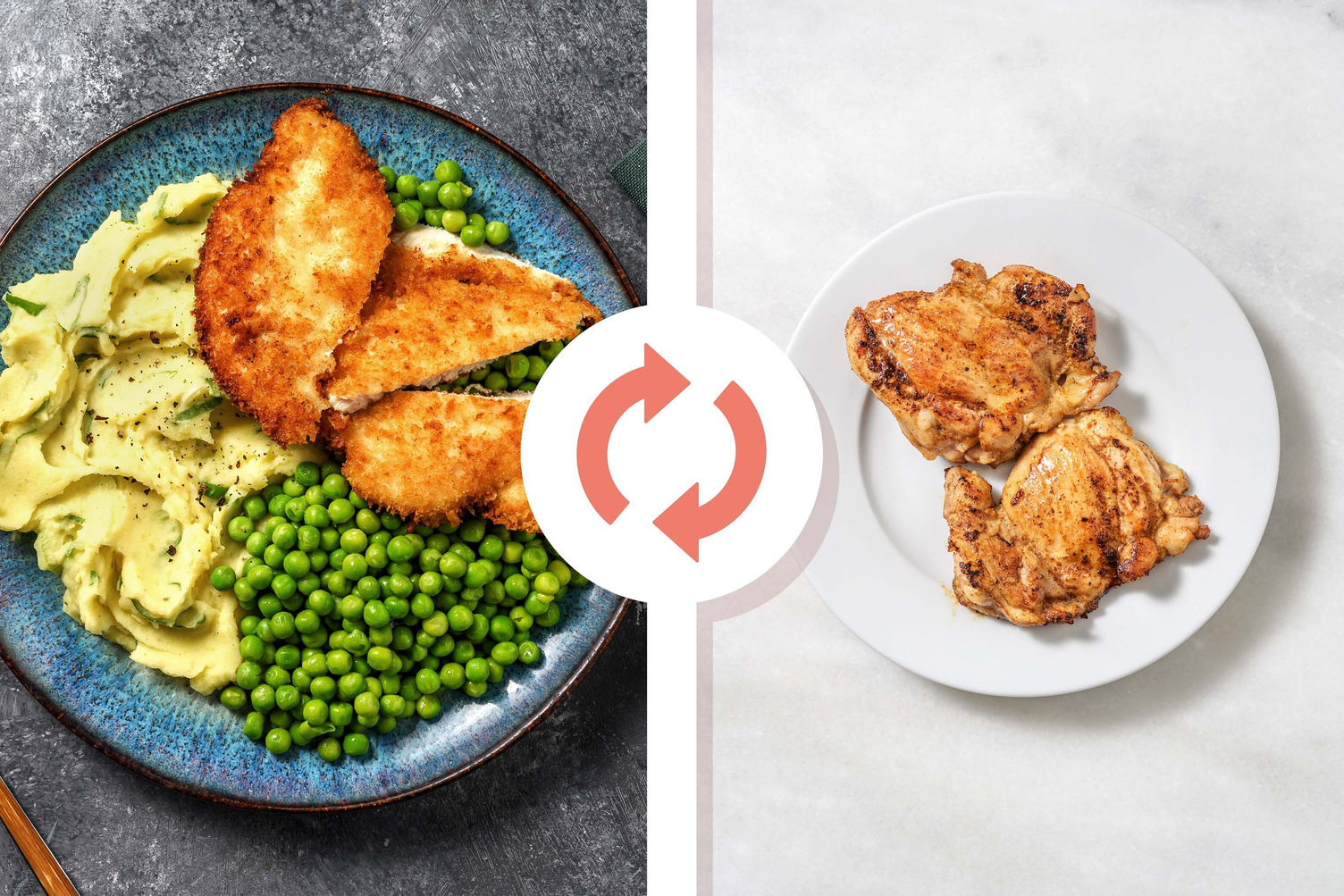 Crispy Parm Chicken Thighs and Herby Mash