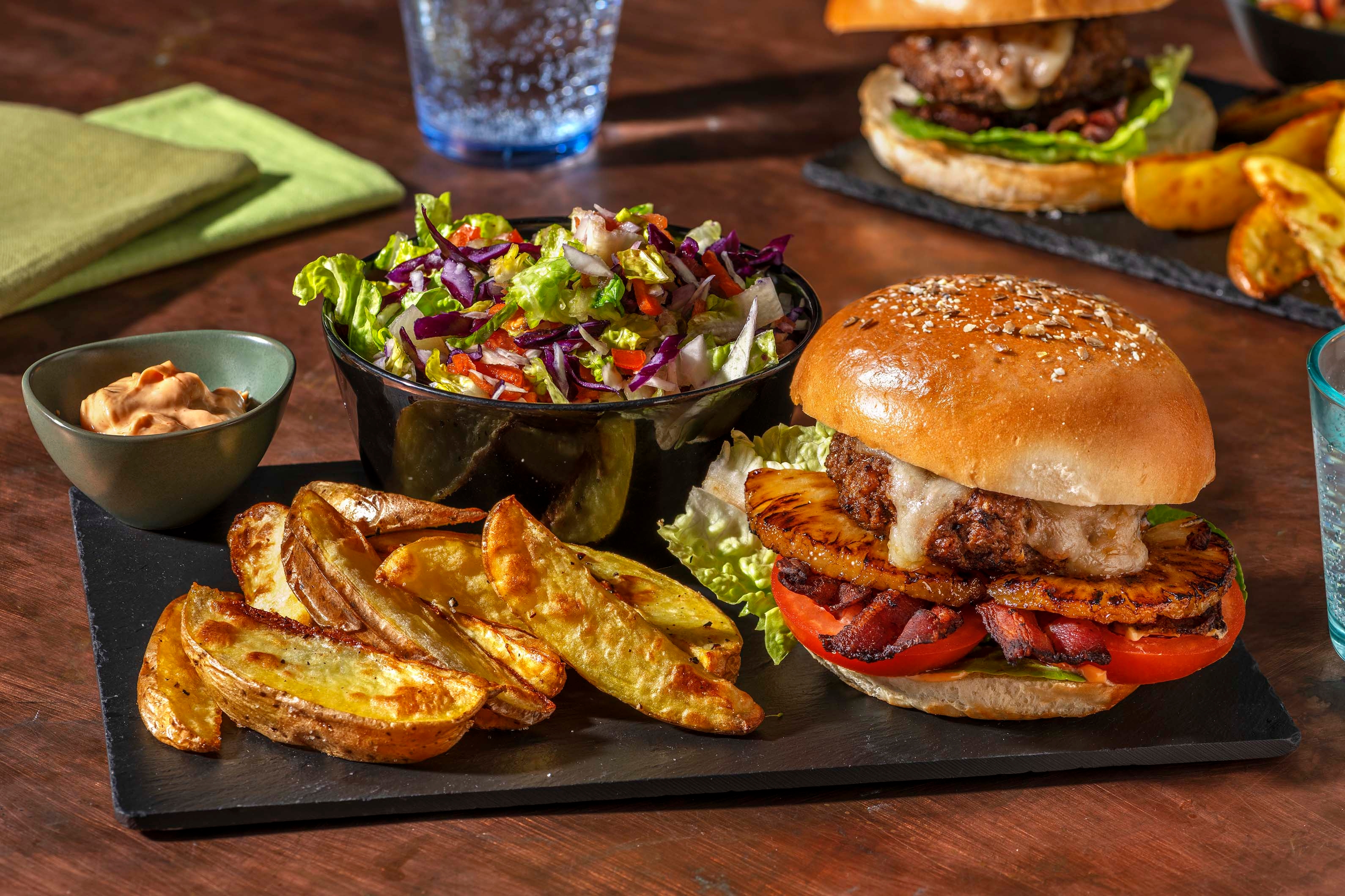 Hawaiian Inspired Bacon Cheeseburger